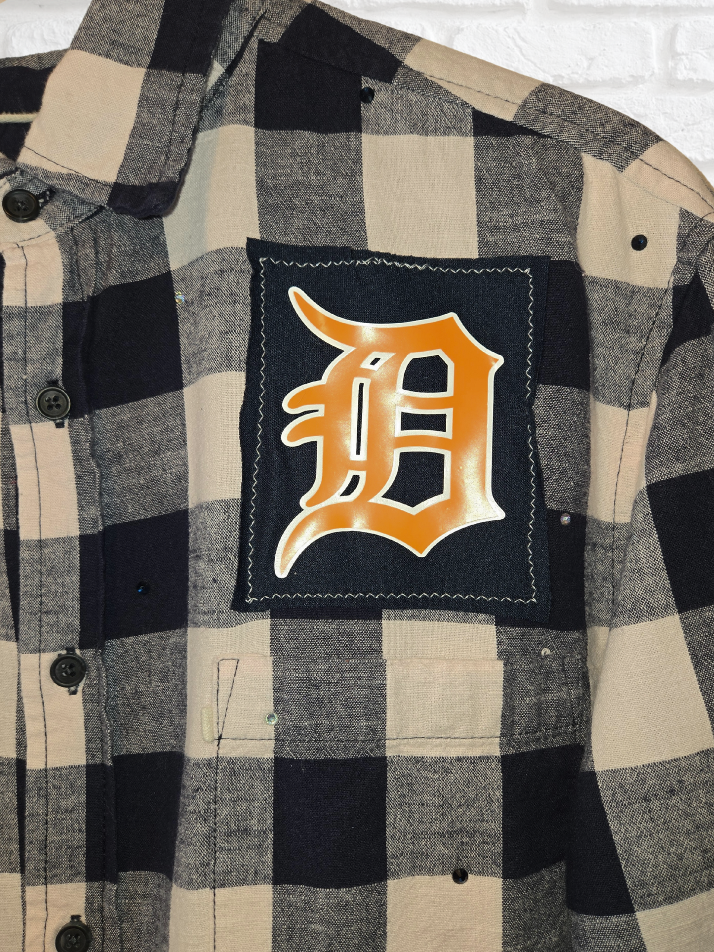 Detroit Tigers Crop Flannel