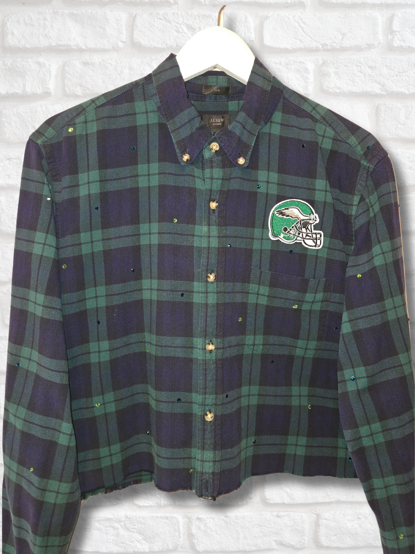 Philadelphia Eagles Crop Flannel