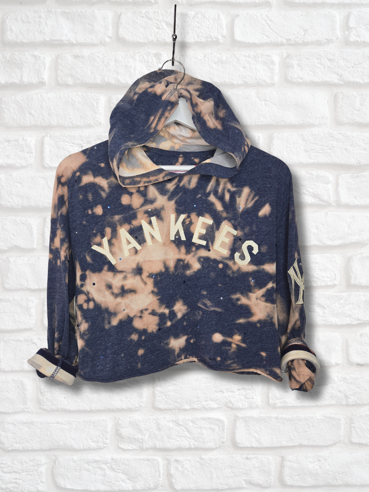 New York Yankees Crop Hoodie