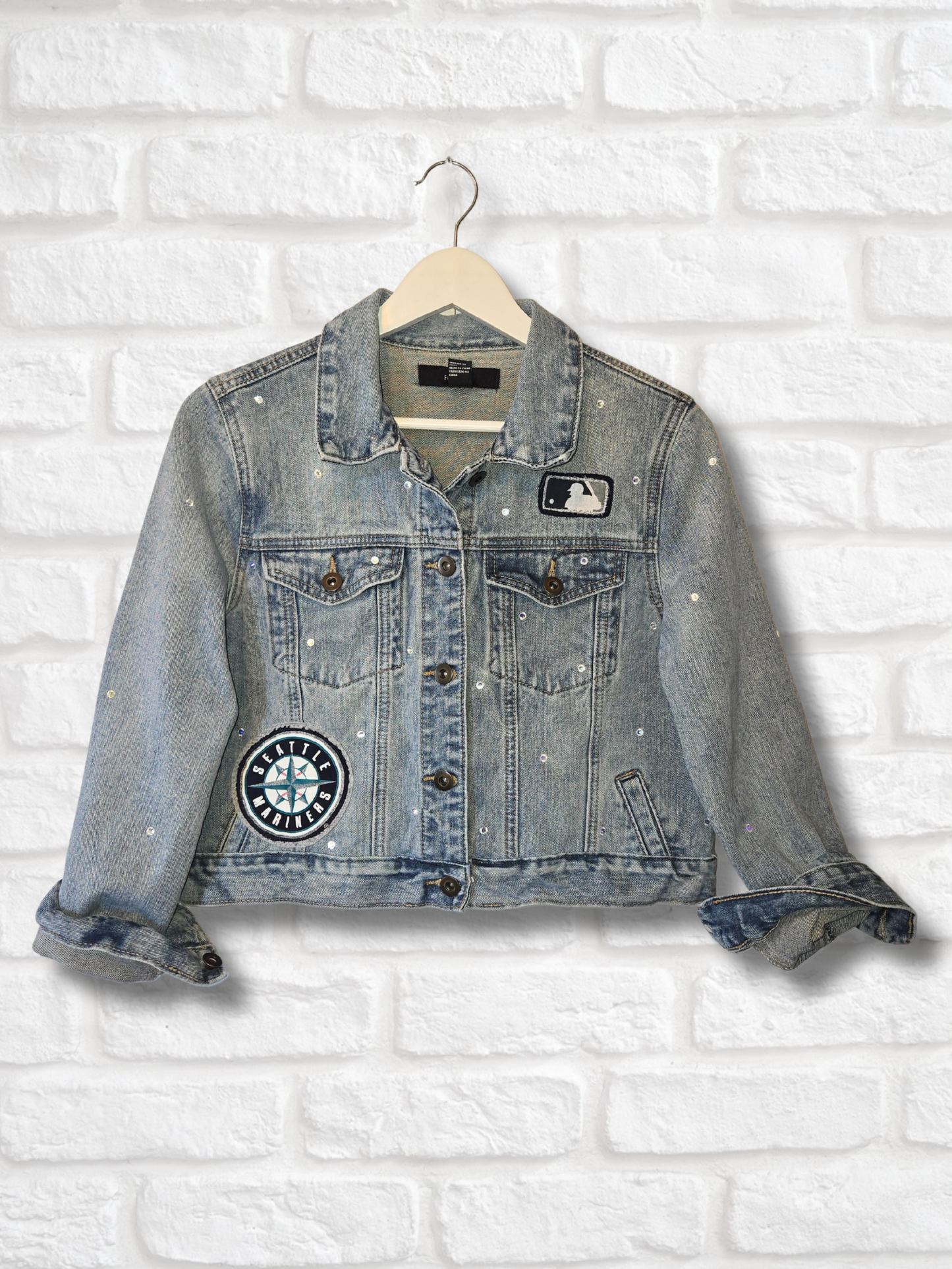Seattle Mariners Crop Denim Jacket
