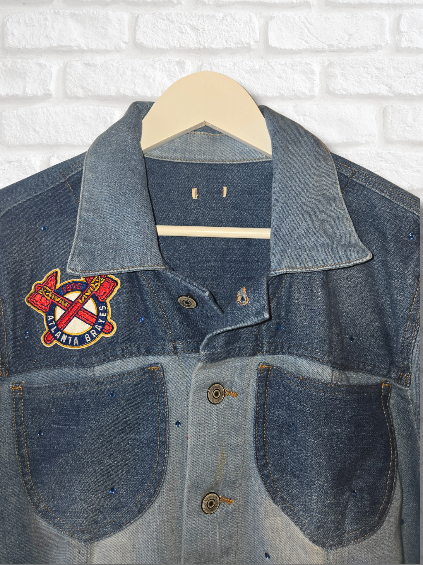 Atlanta Braves Rhinestone Denim Jacket