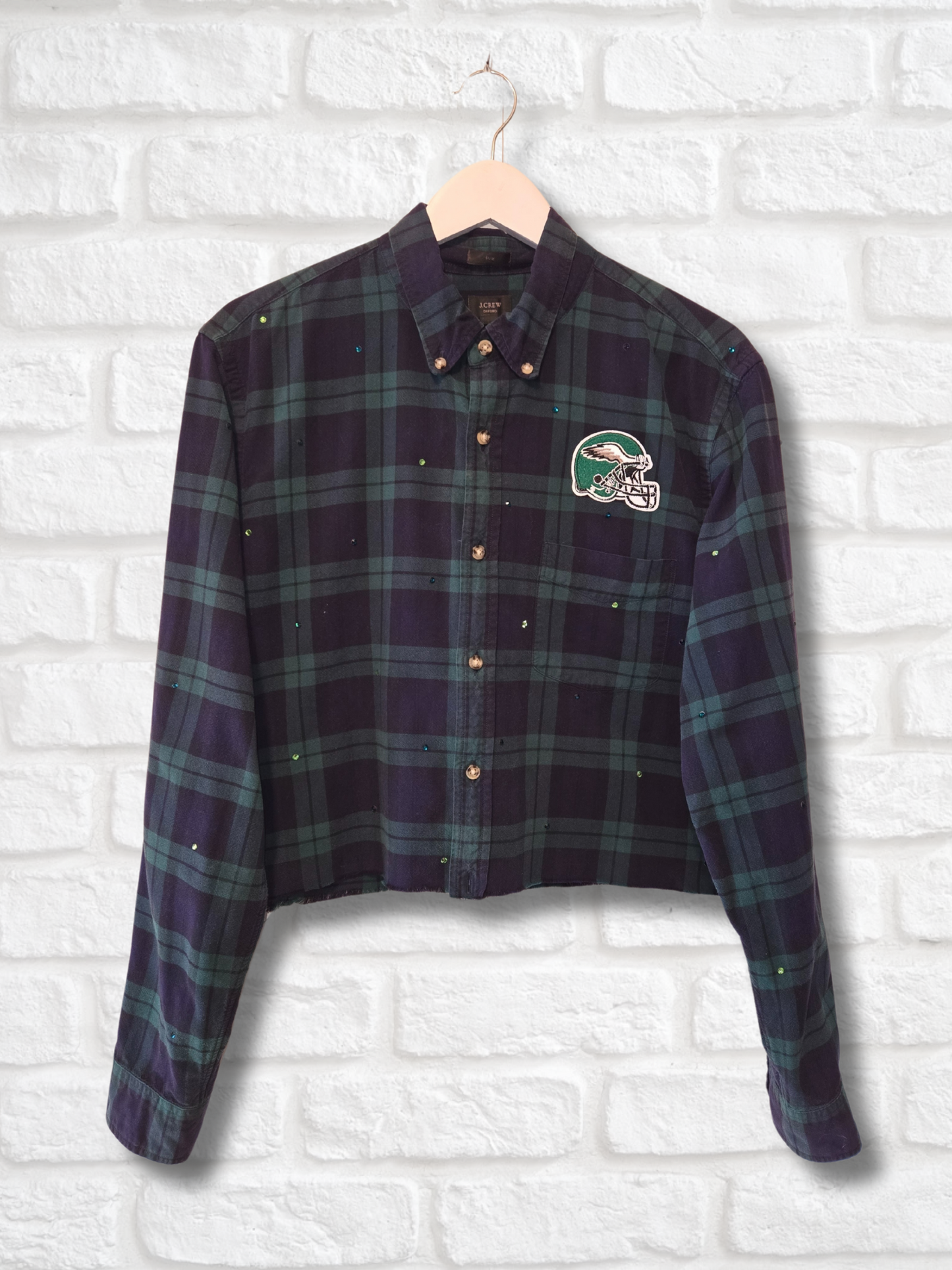 Philadelphia Eagles Crop Flannel