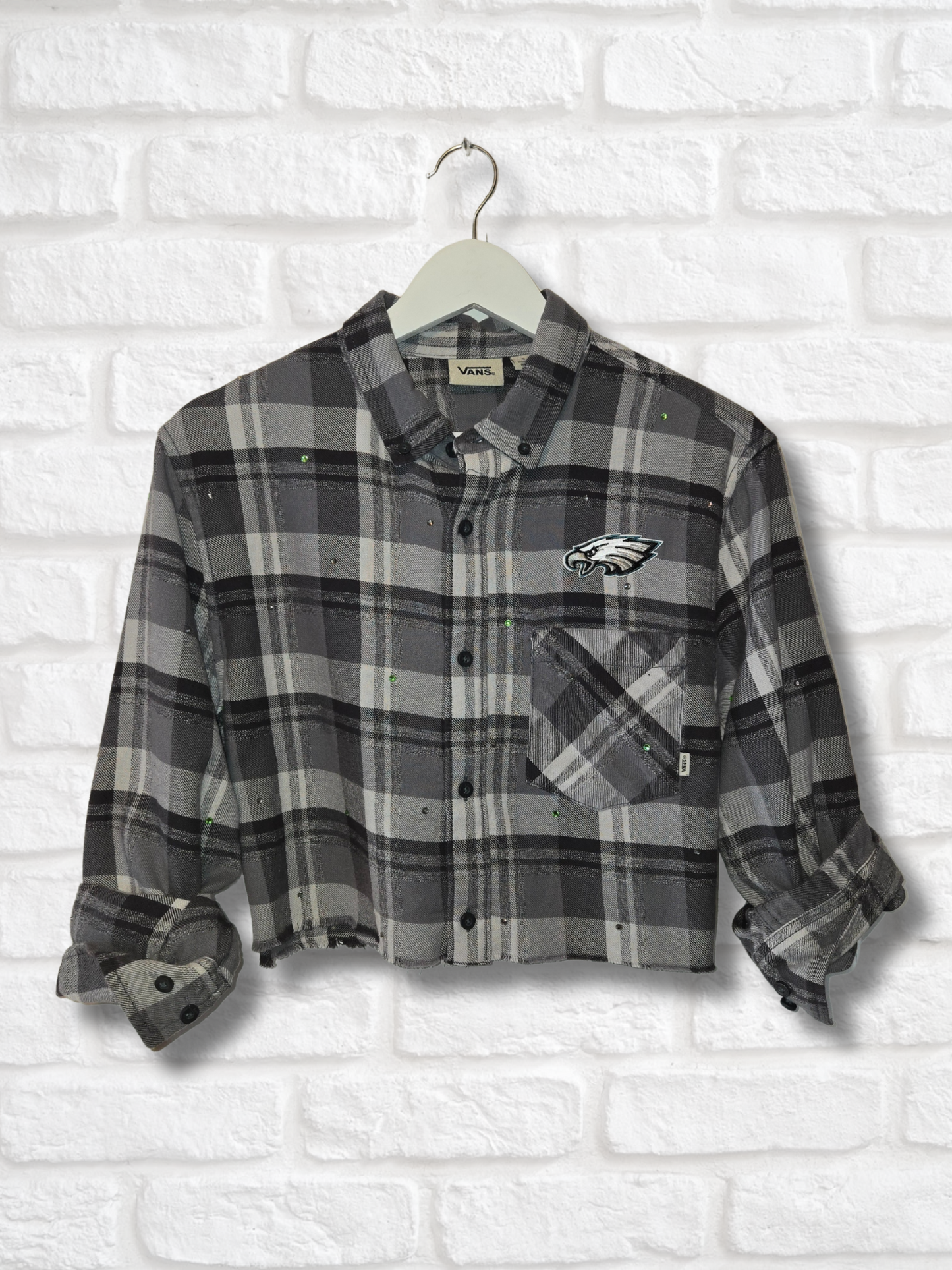 Philadelphia Eagles Crop Flannel