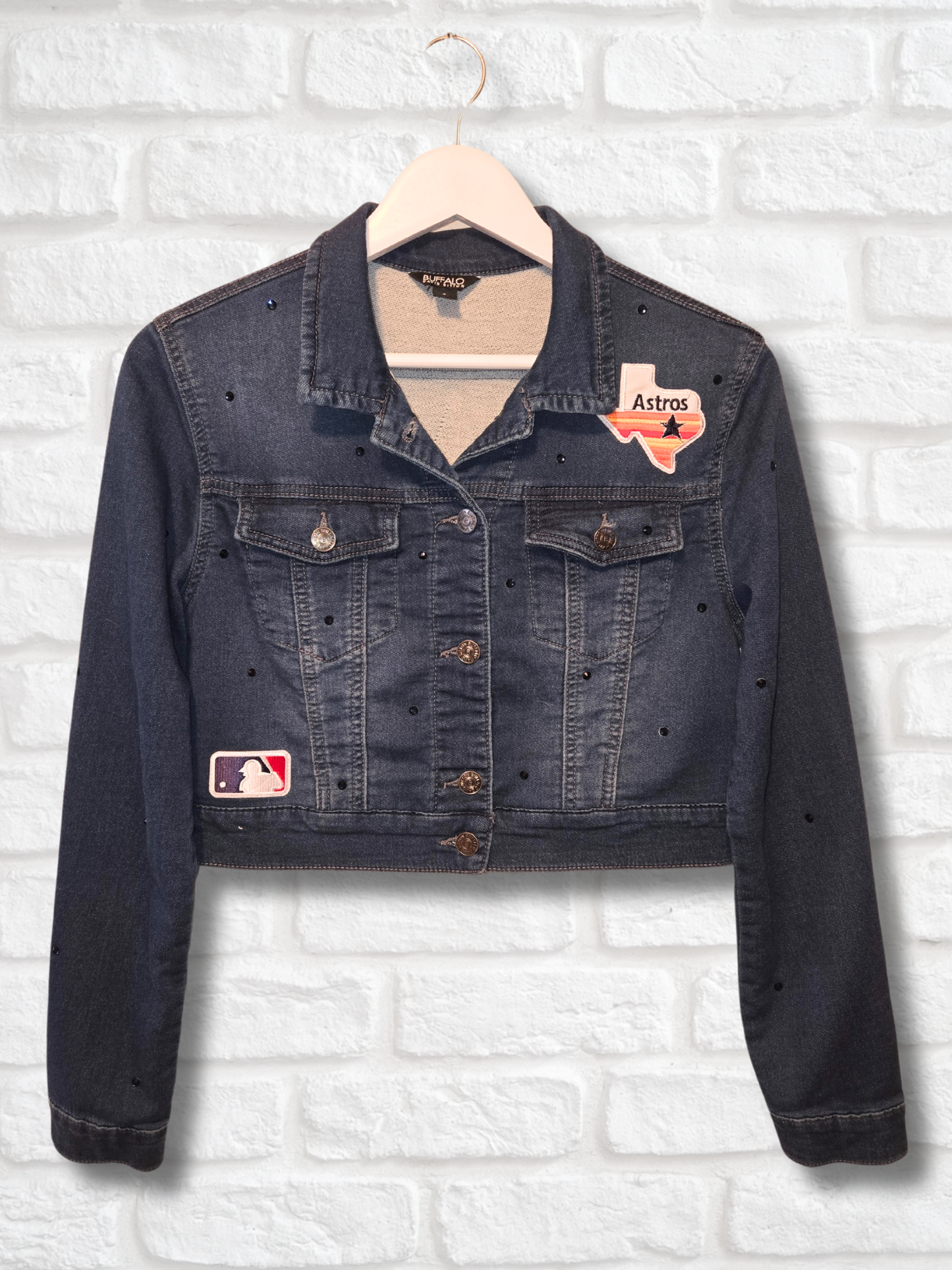Houston Astros Rhinestone Crop Jacket