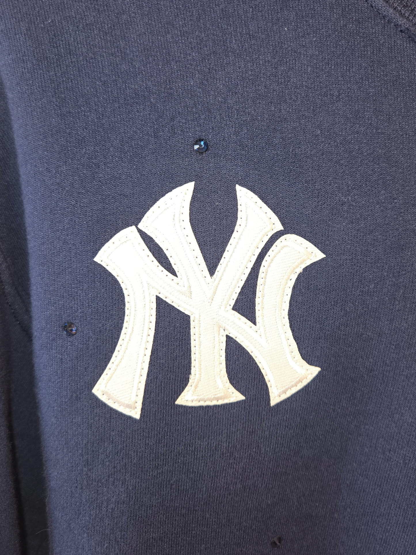 New York Yankees Crop Zip-Up Sweatshirt