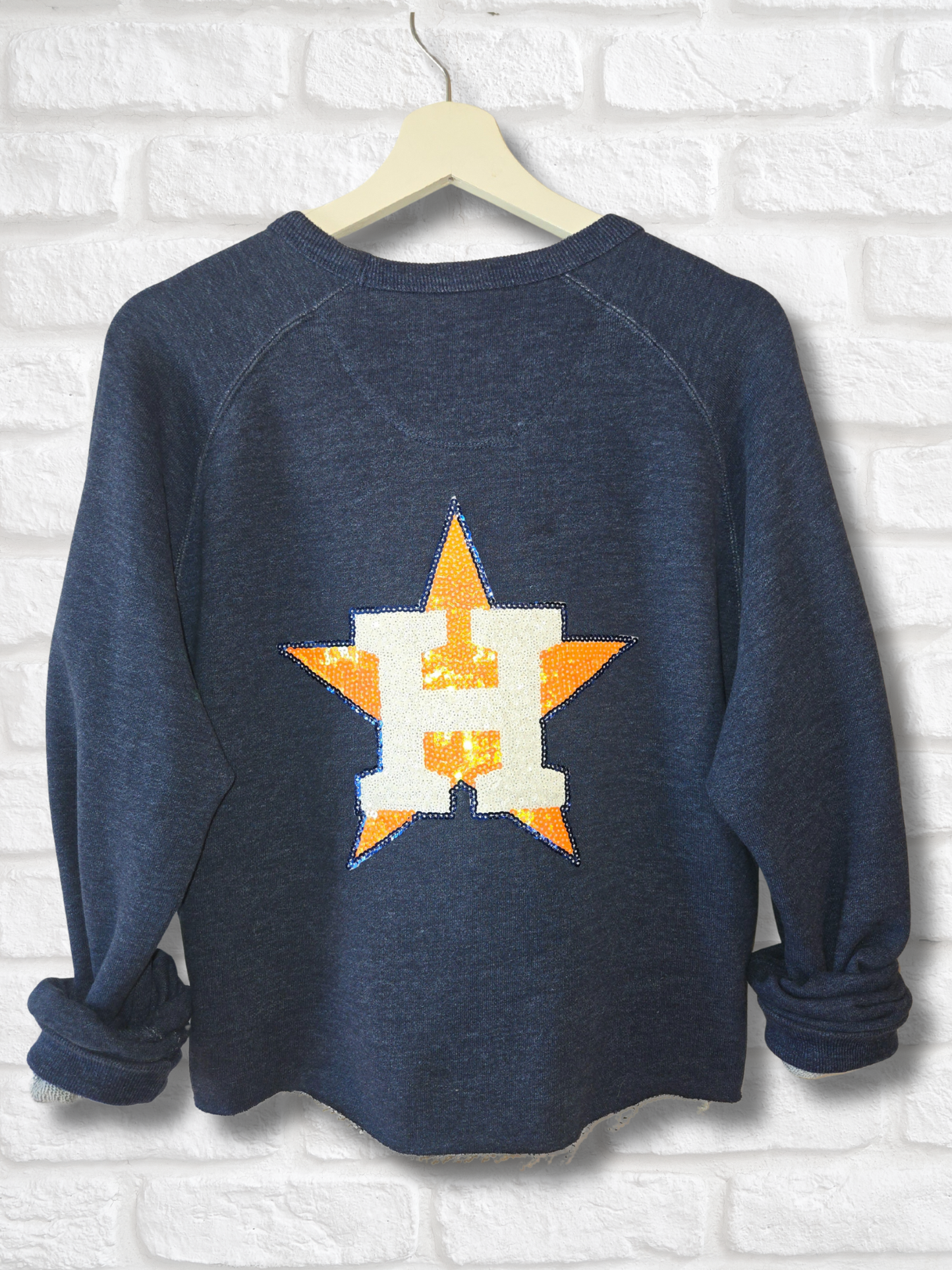 Houston Astros Zip-Up Crop Sweatshirt