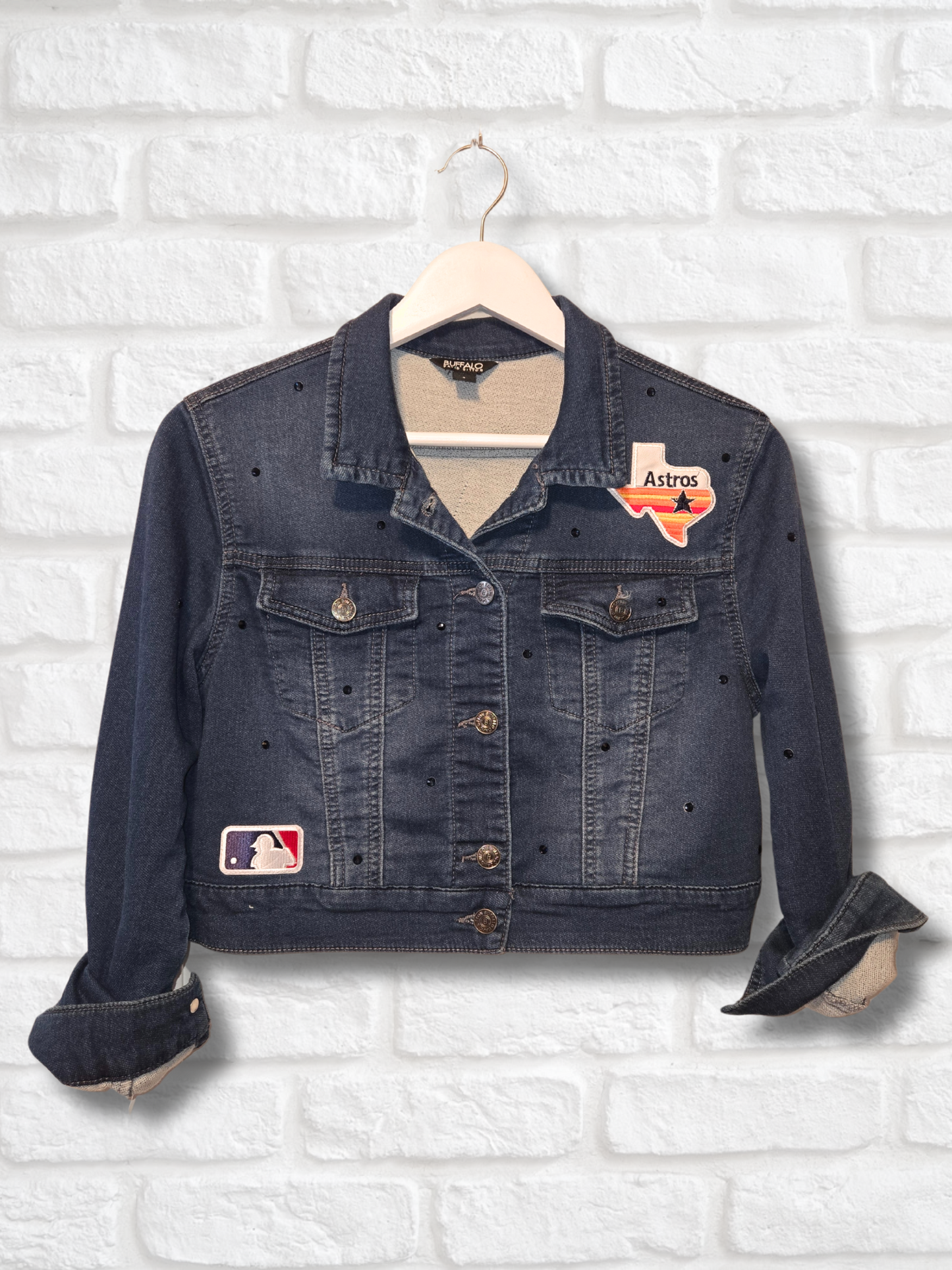 Houston Astros Rhinestone Crop Jacket
