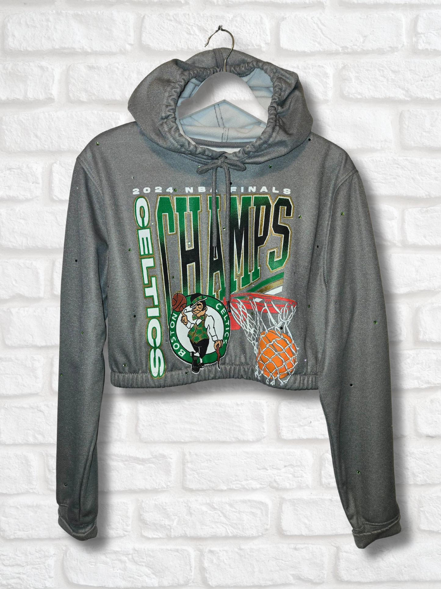 Boston Celtics Crop Hoodie