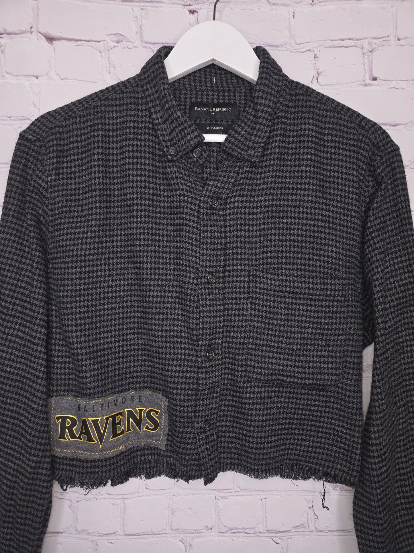 Baltimore Ravens Crop Flannel