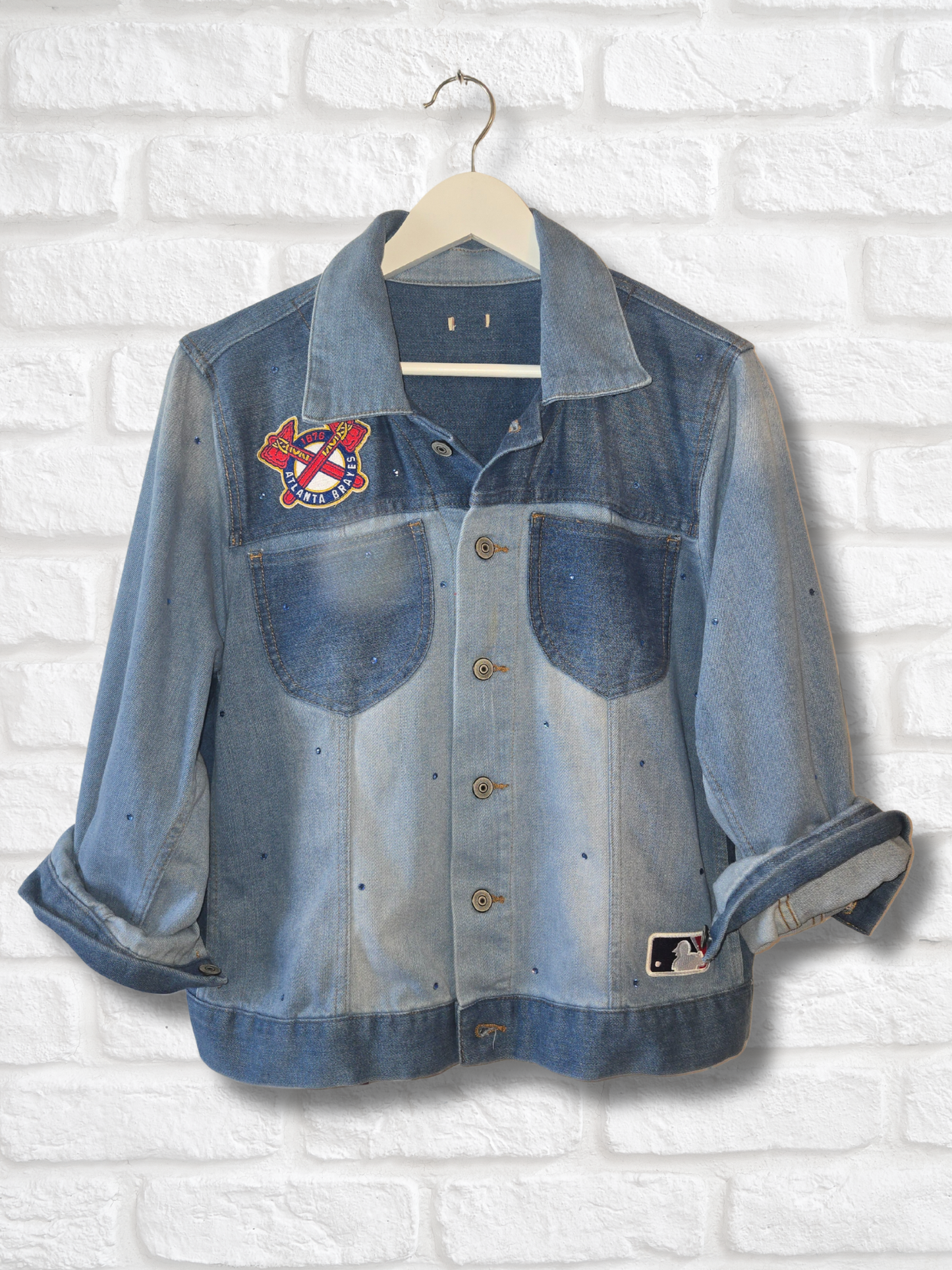 Atlanta Braves Rhinestone Denim Jacket