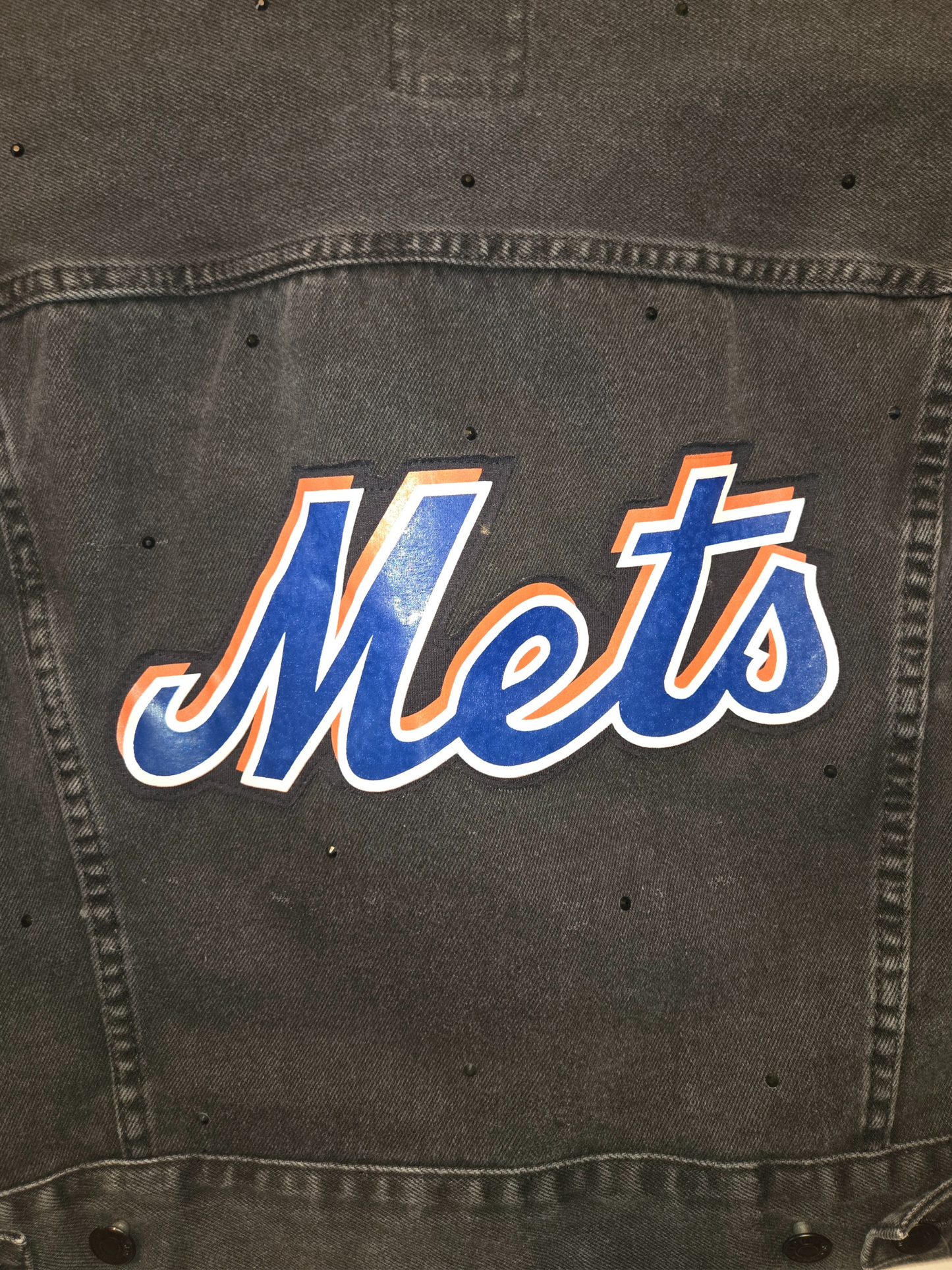 New York Mets Rhinestone Crop Jacket