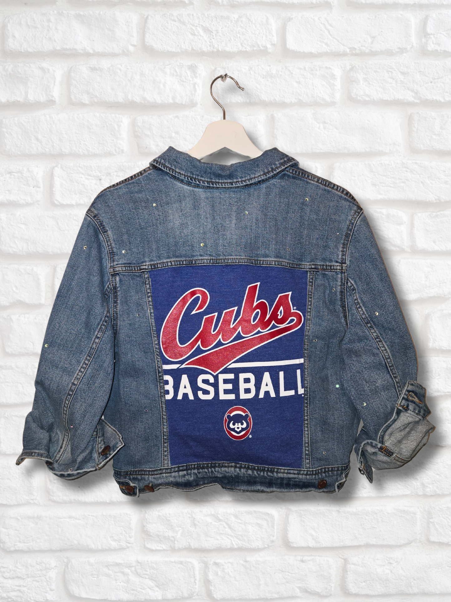 Chicago Cubs Rhinestone Crop Jacket