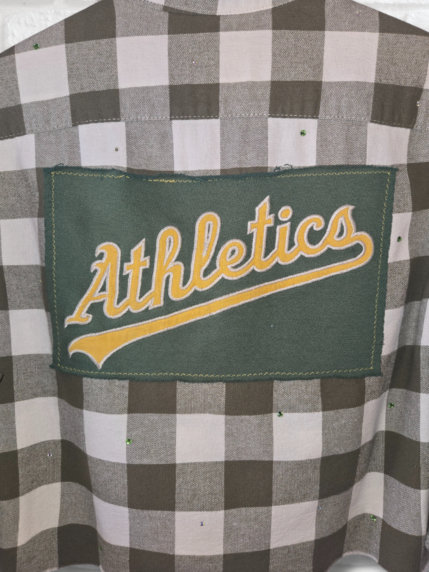 Oakland Athletics Crop Flannel