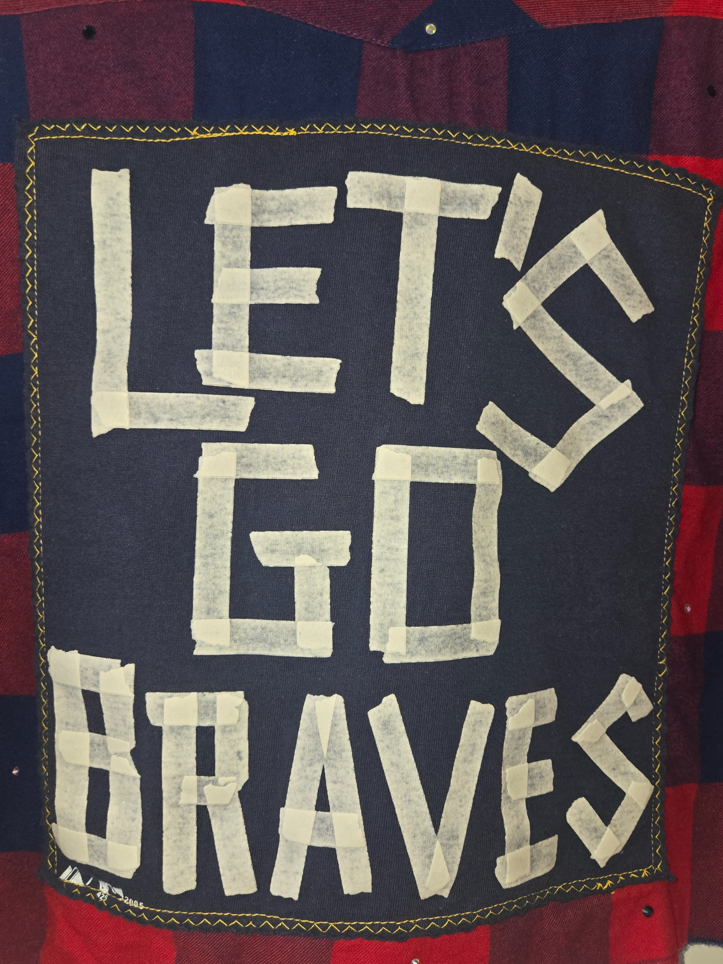 Atlanta Braves Crop Rhinestone Flannel