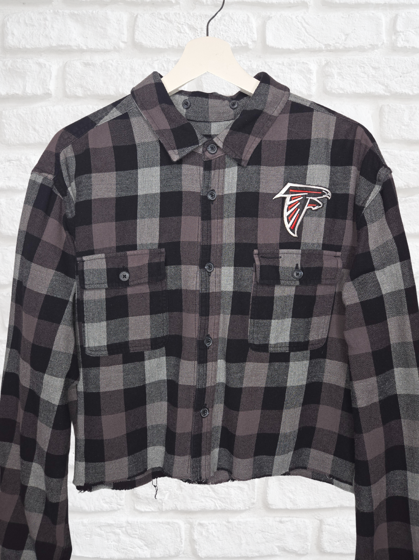 Atlanta Falcons Crop Flannel