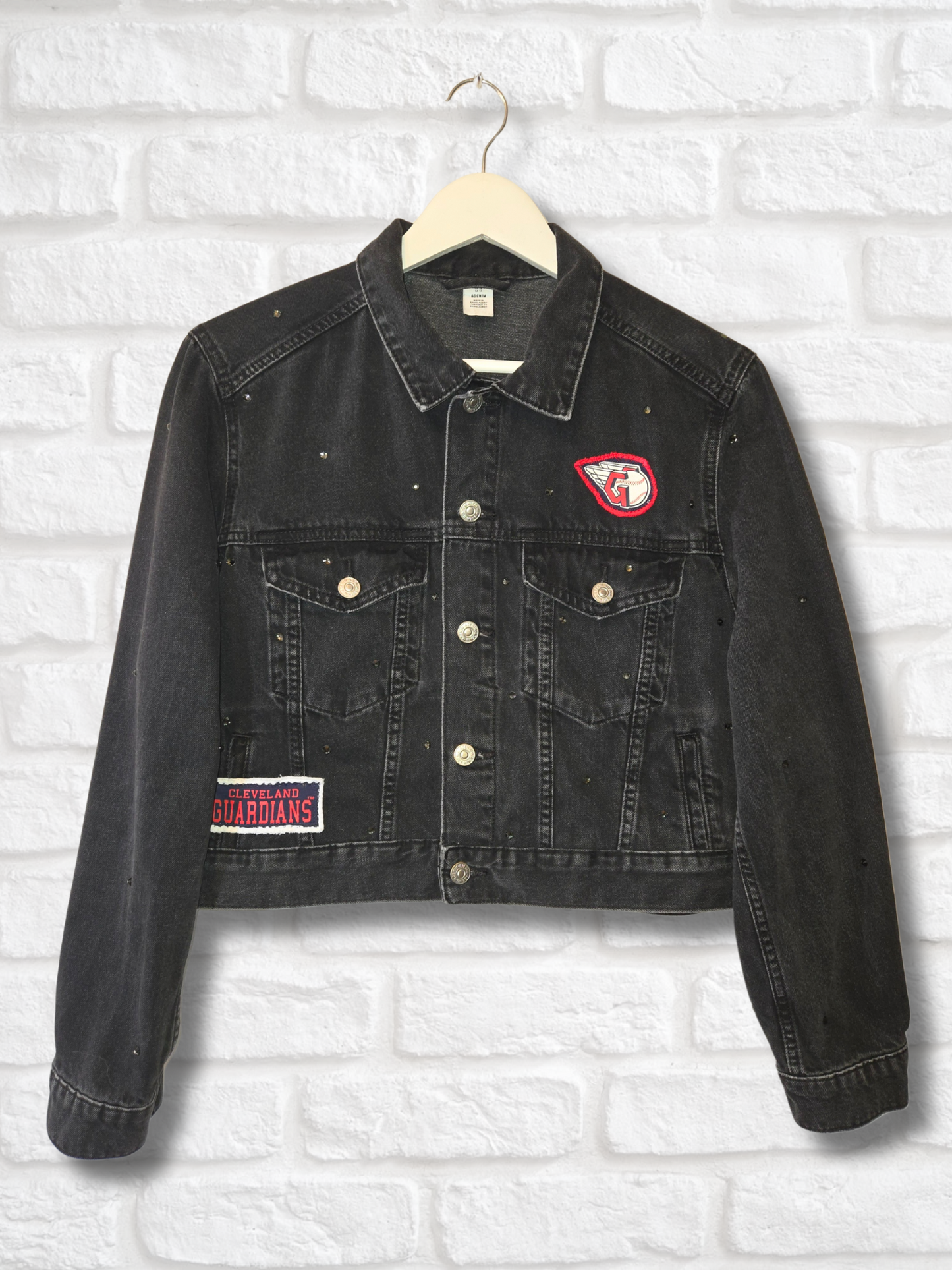 Cleveland Guardians Crop Denim Jacket