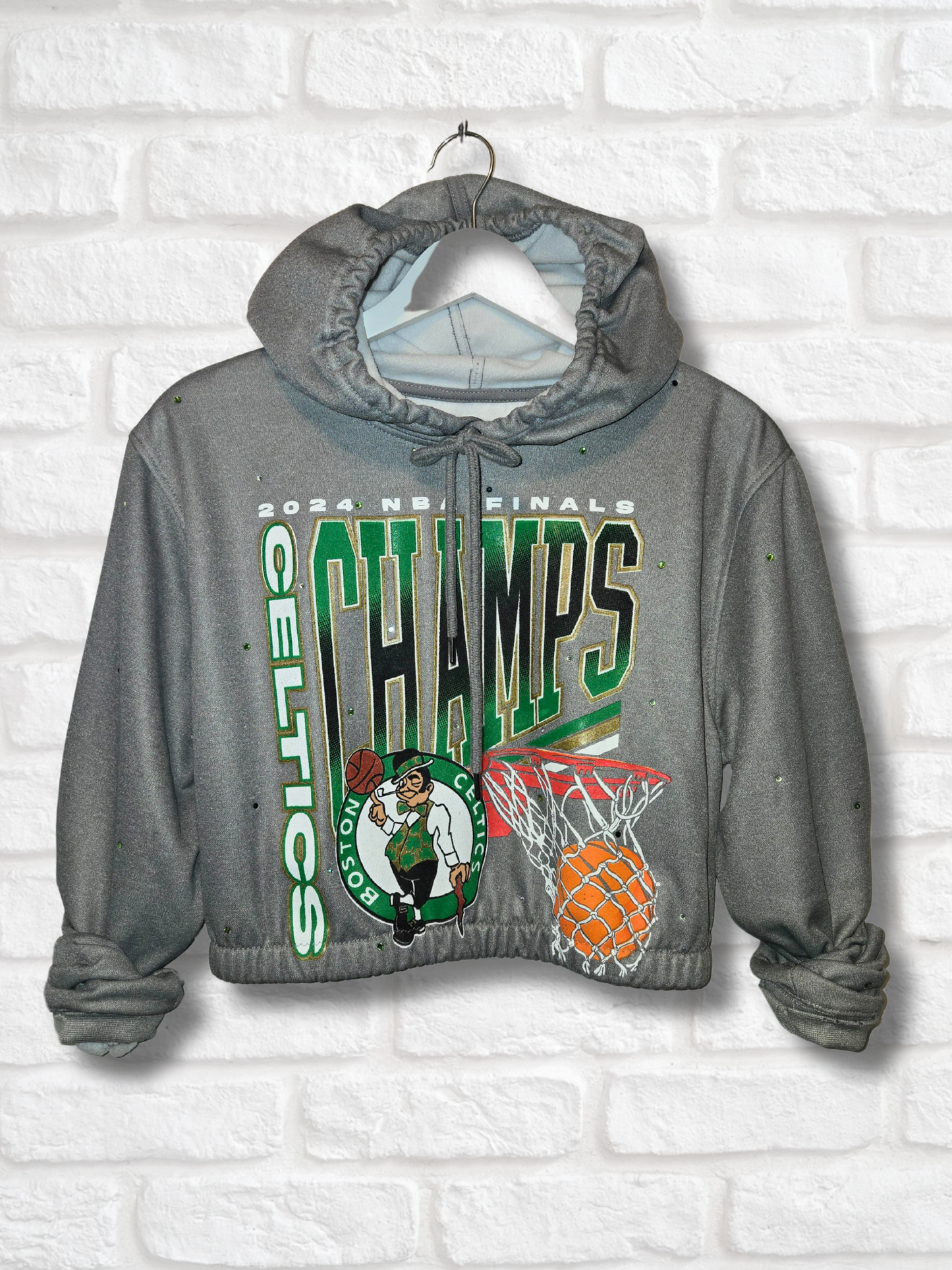 Boston Celtics Crop Hoodie