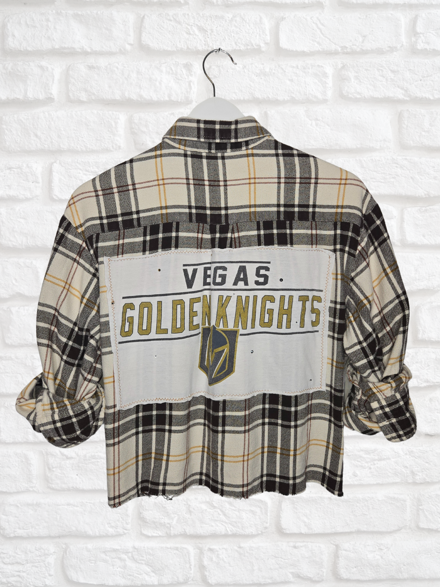 Vegas Golden Knights Crop Flannel