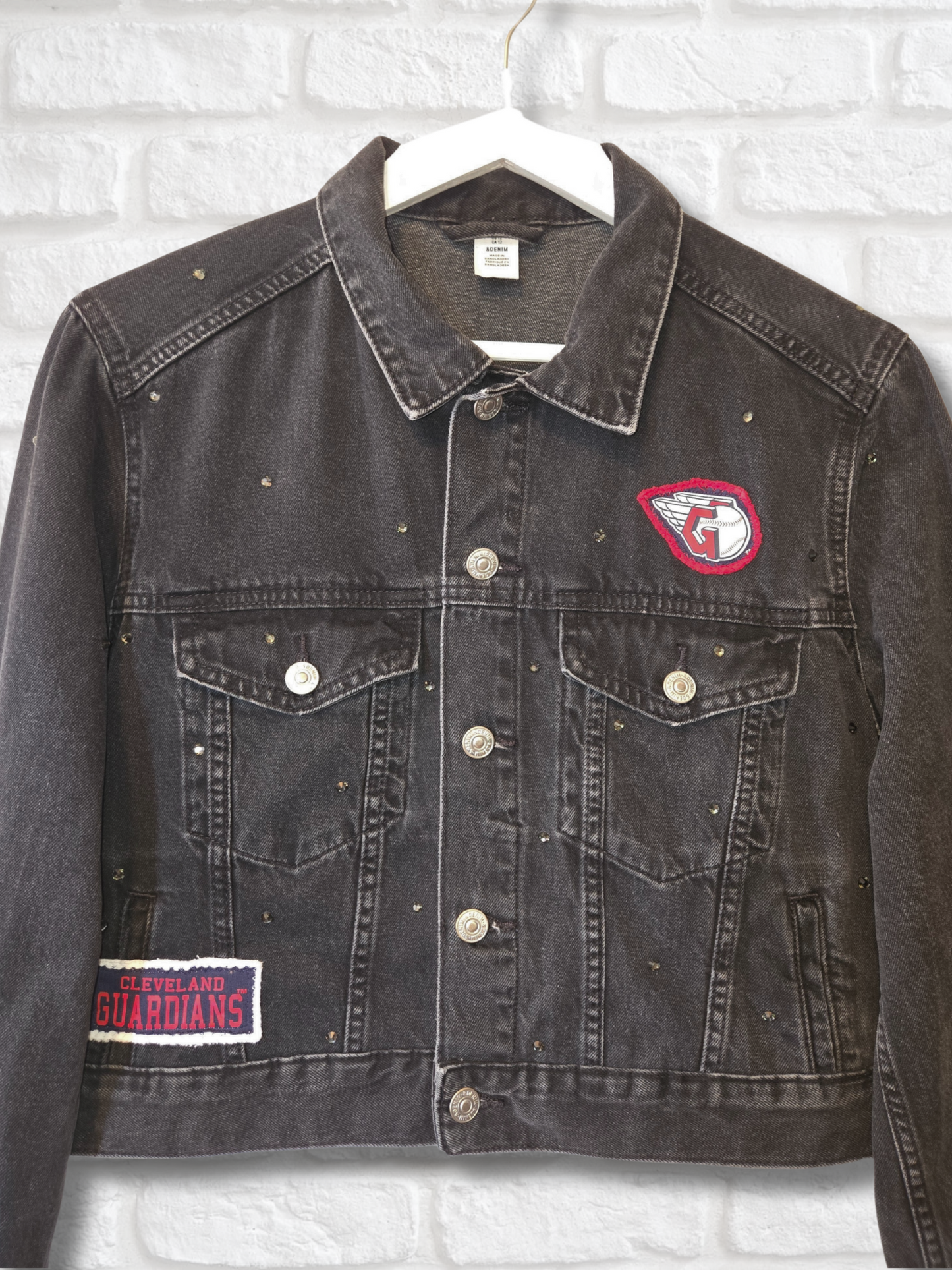 Cleveland Guardians Crop Denim Jacket