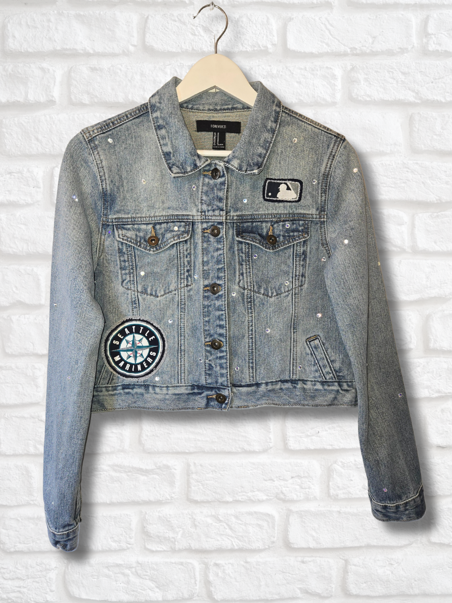 Seattle Mariners Crop Denim Jacket