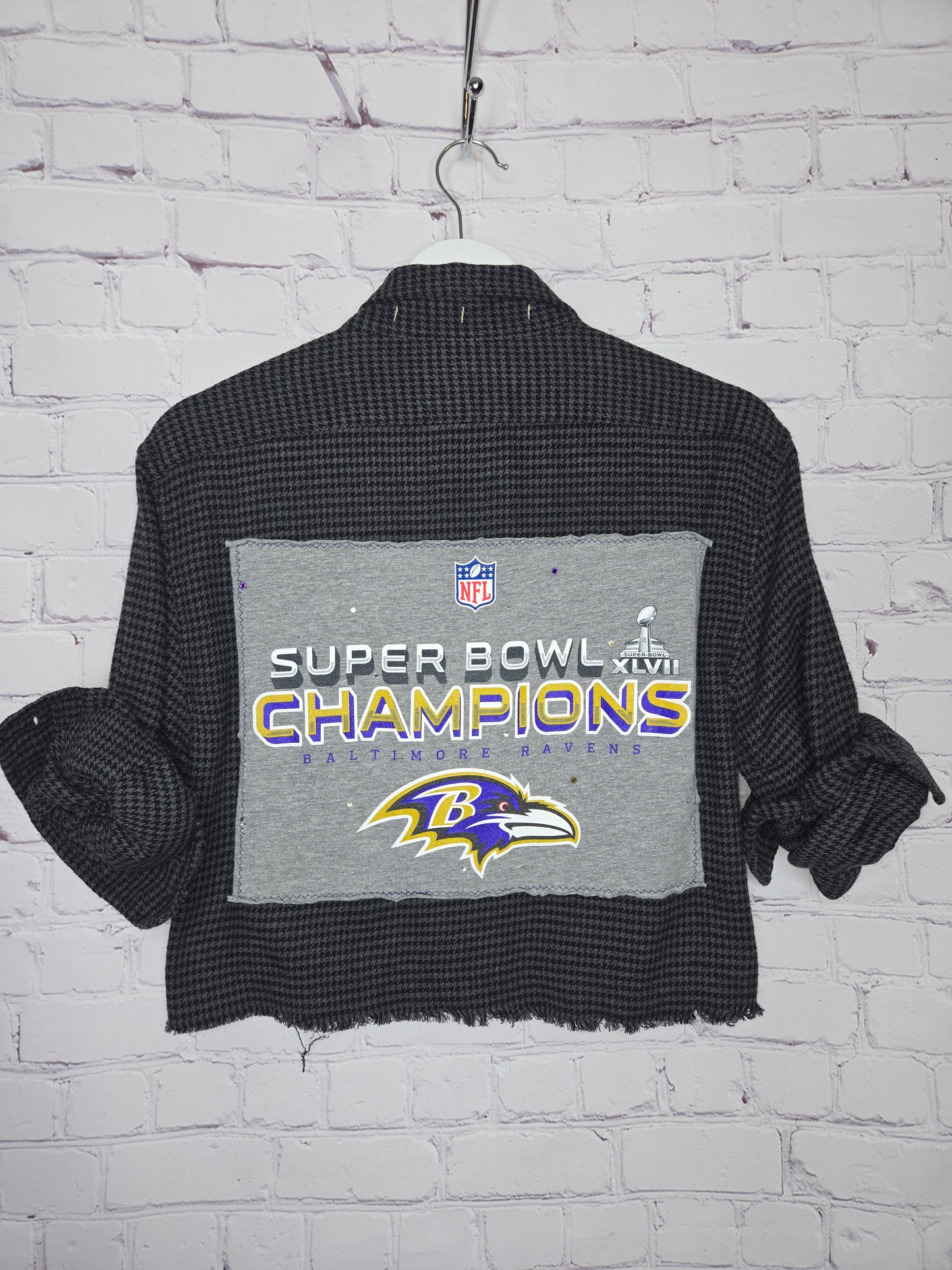 Baltimore Ravens Crop Flannel