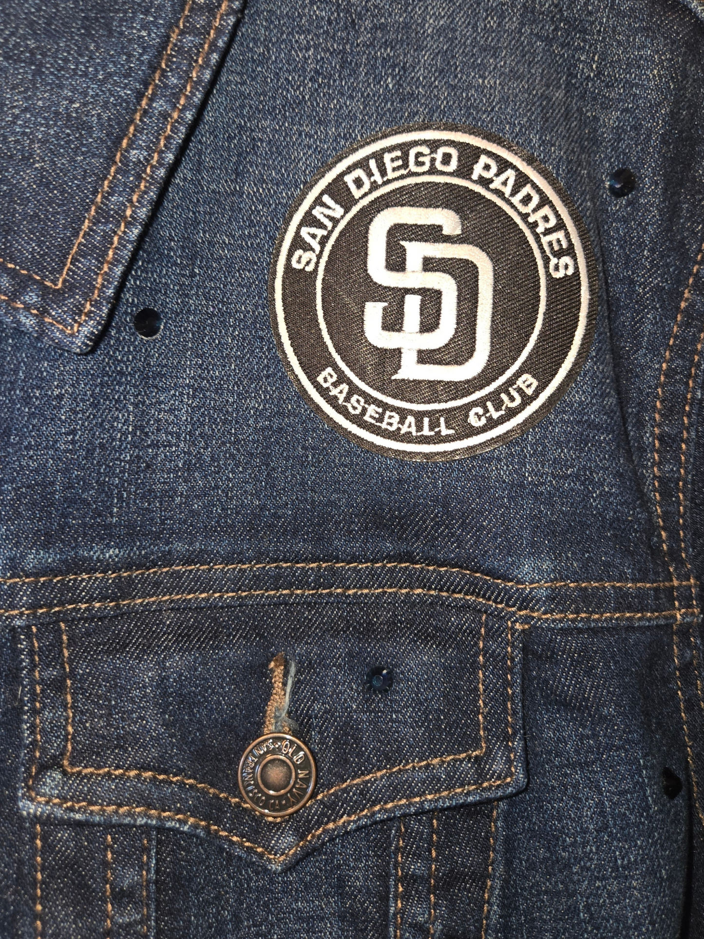 San Diego Padres Crop Denim Jacket