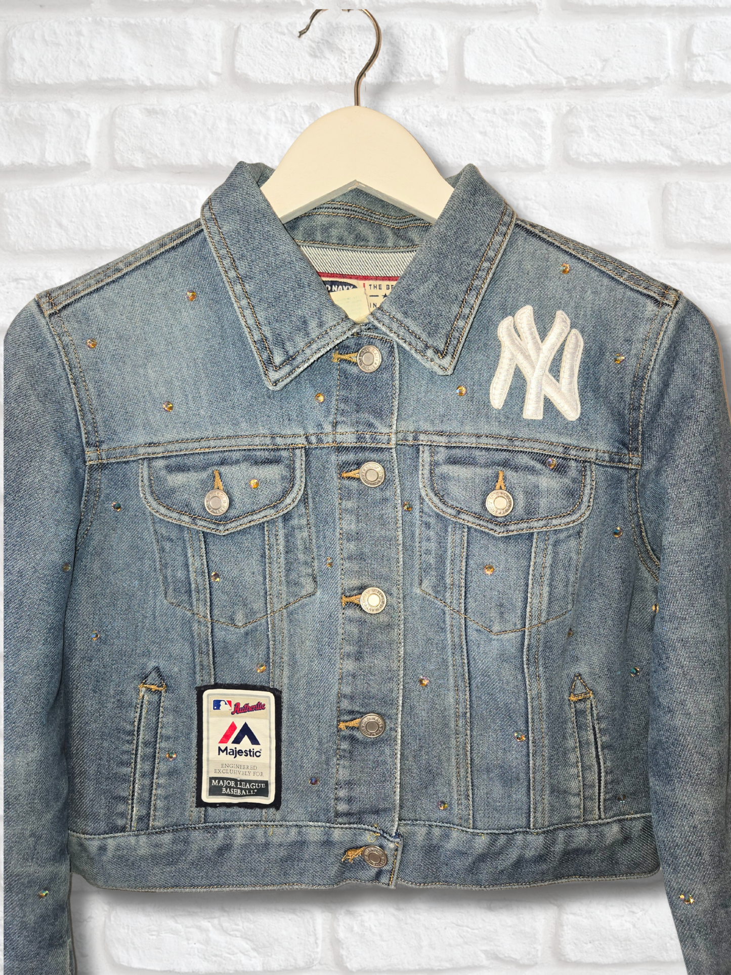 New York Yankees Denim Crop Jacket