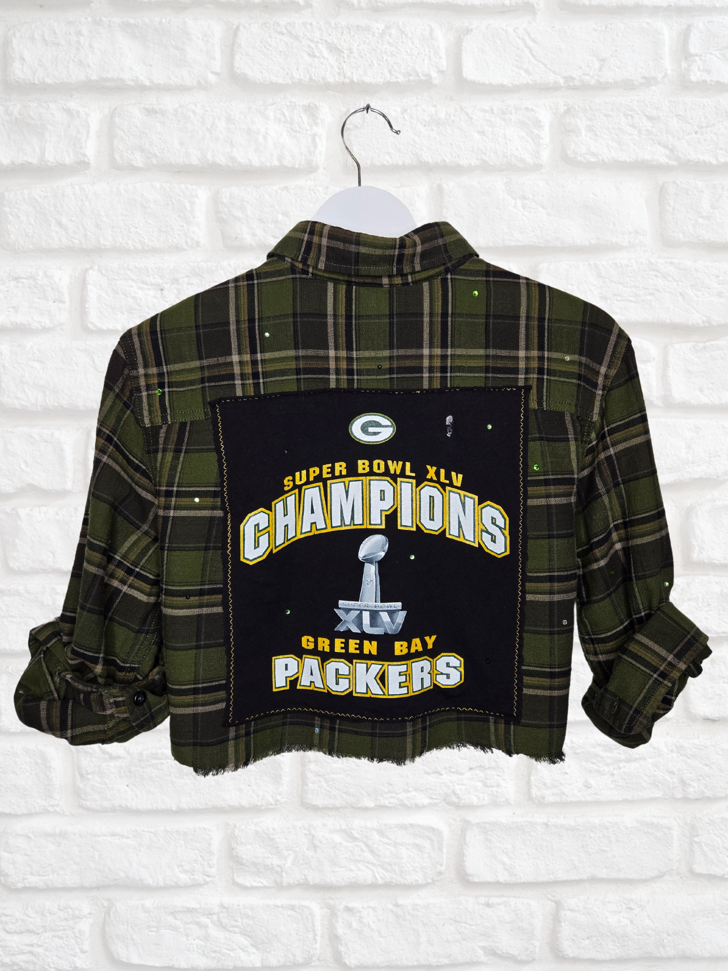 Green Bay Packers Crop Flannel