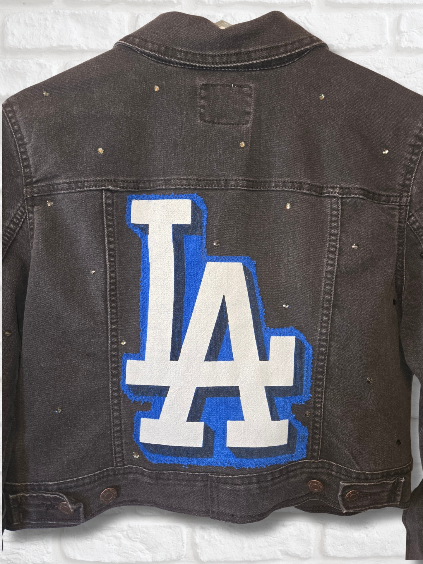 Los Angeles Dodgers Crop Denim Jacket