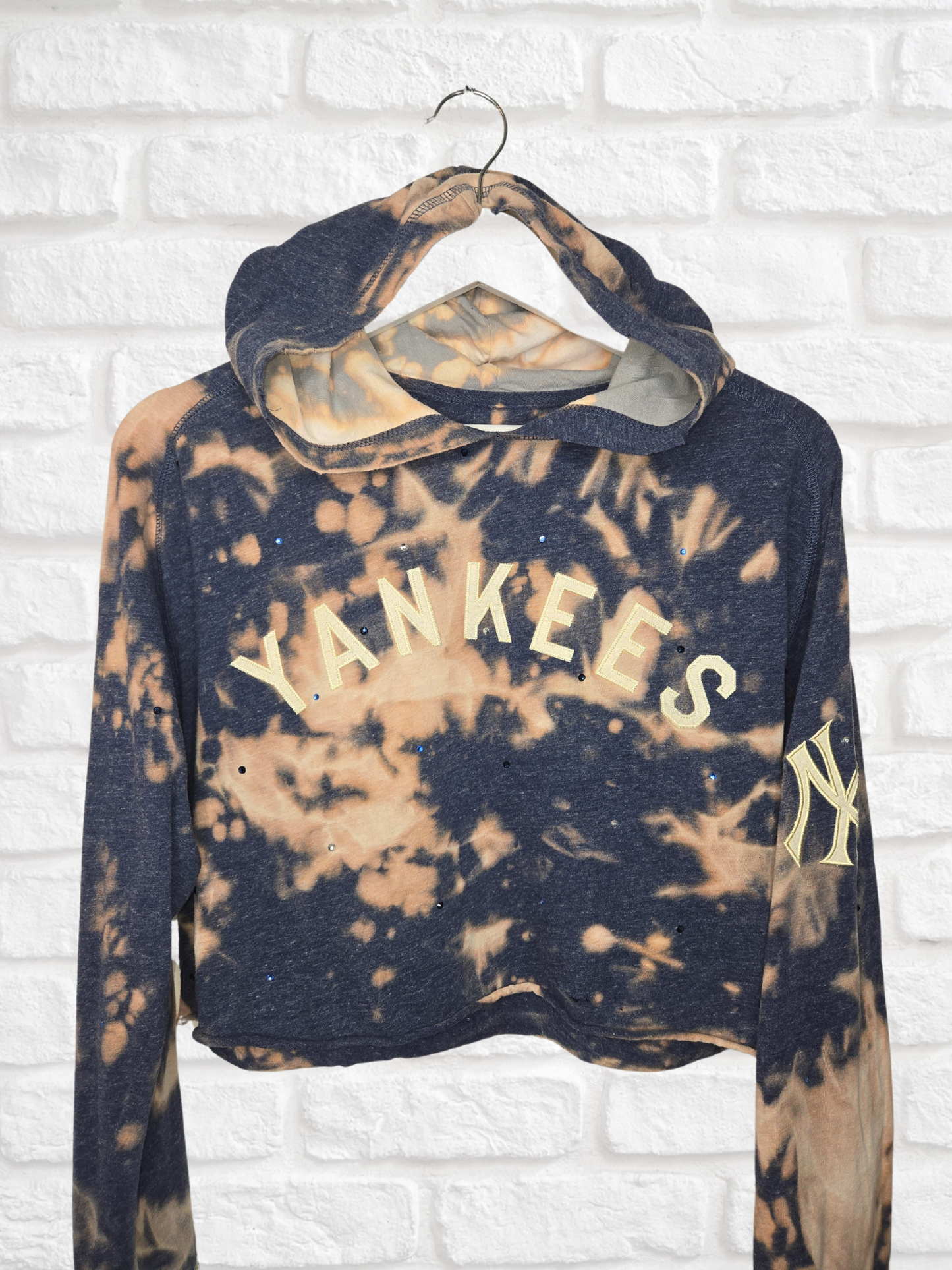 New York Yankees Crop Hoodie