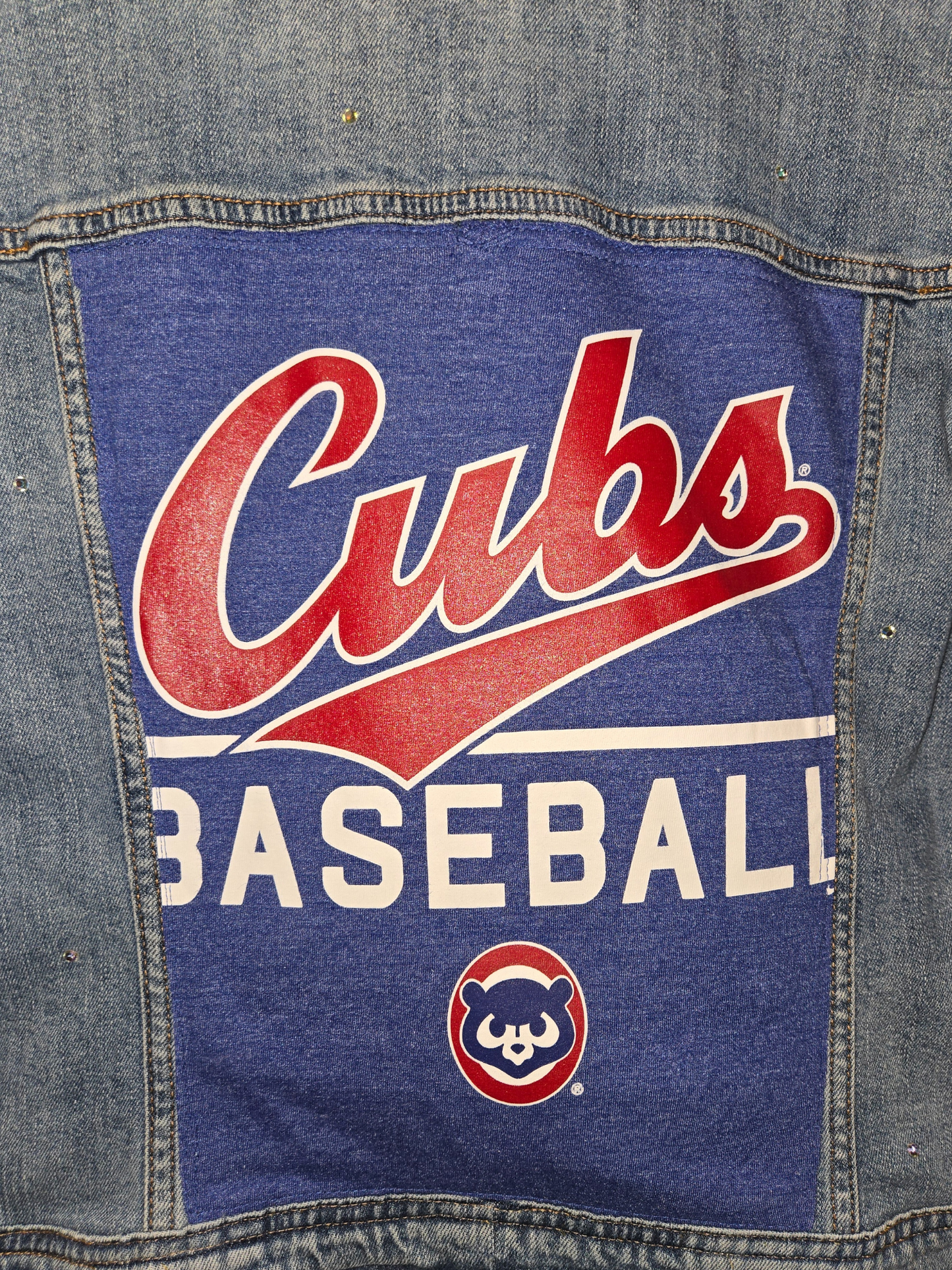 Chicago Cubs Rhinestone Crop Jacket