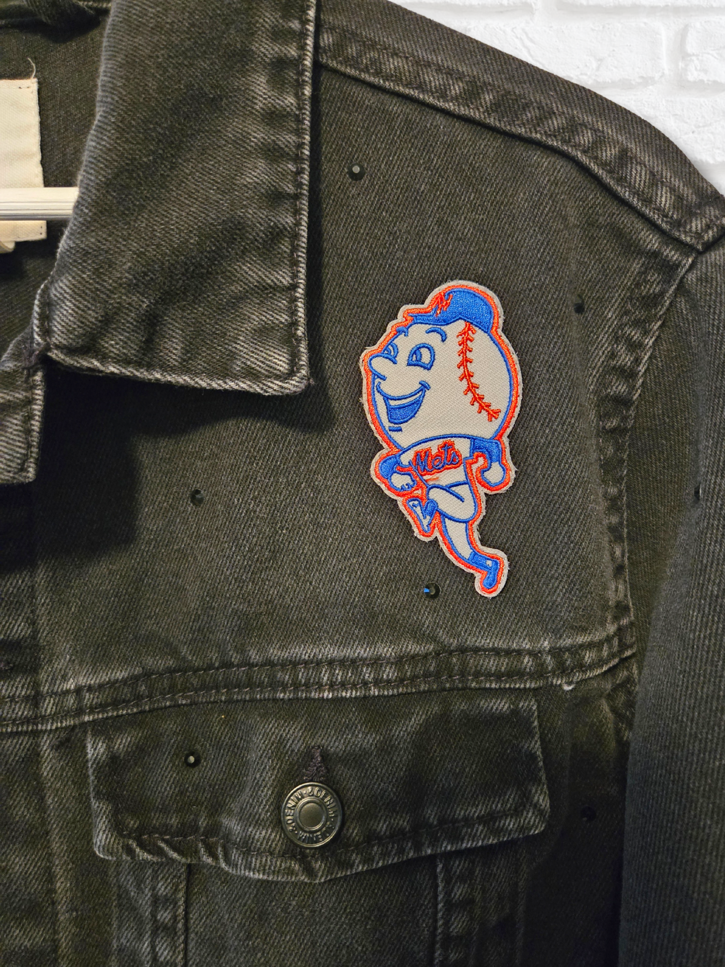 New York Mets Rhinestone Crop Jacket