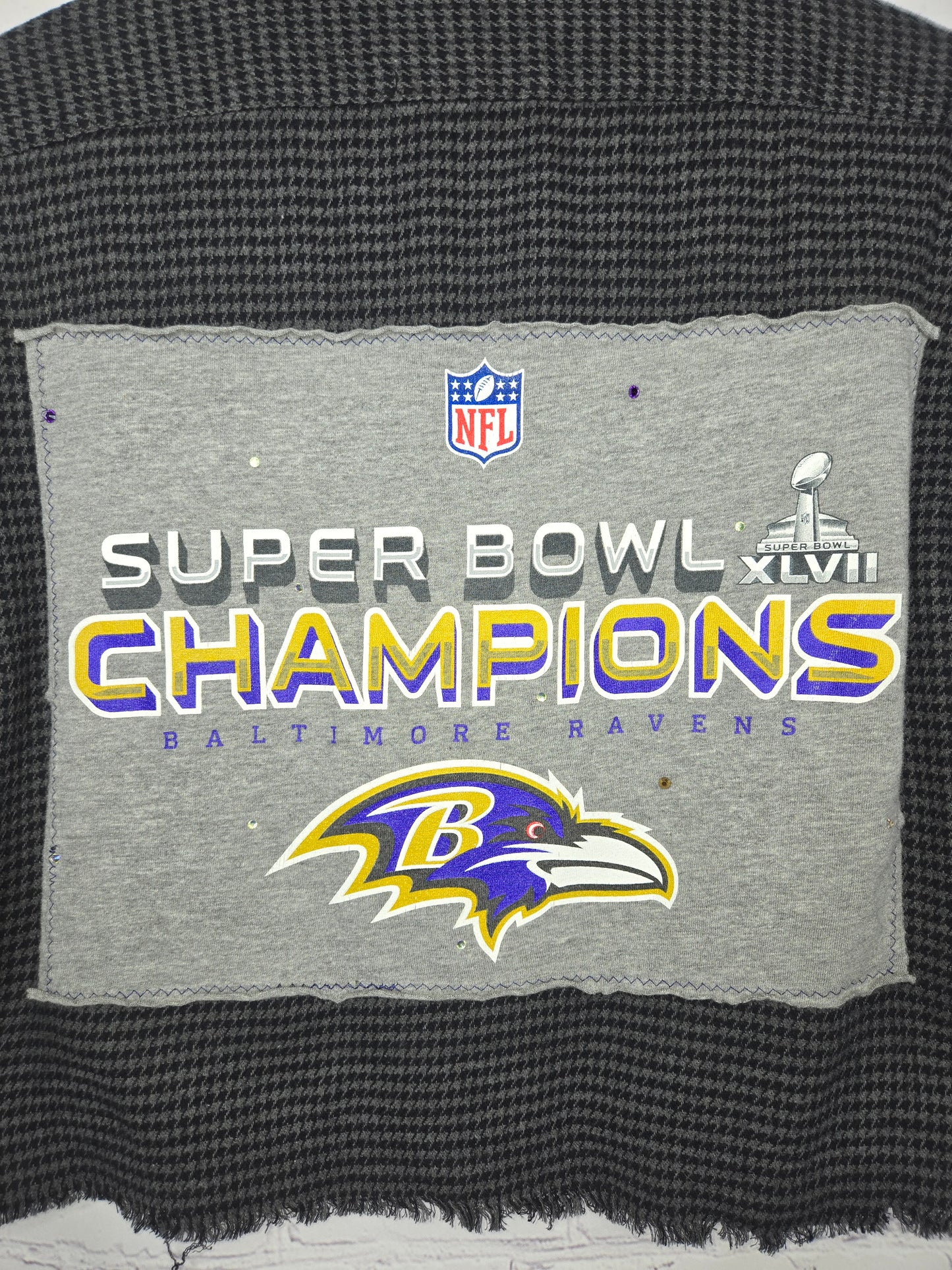 Baltimore Ravens Crop Flannel