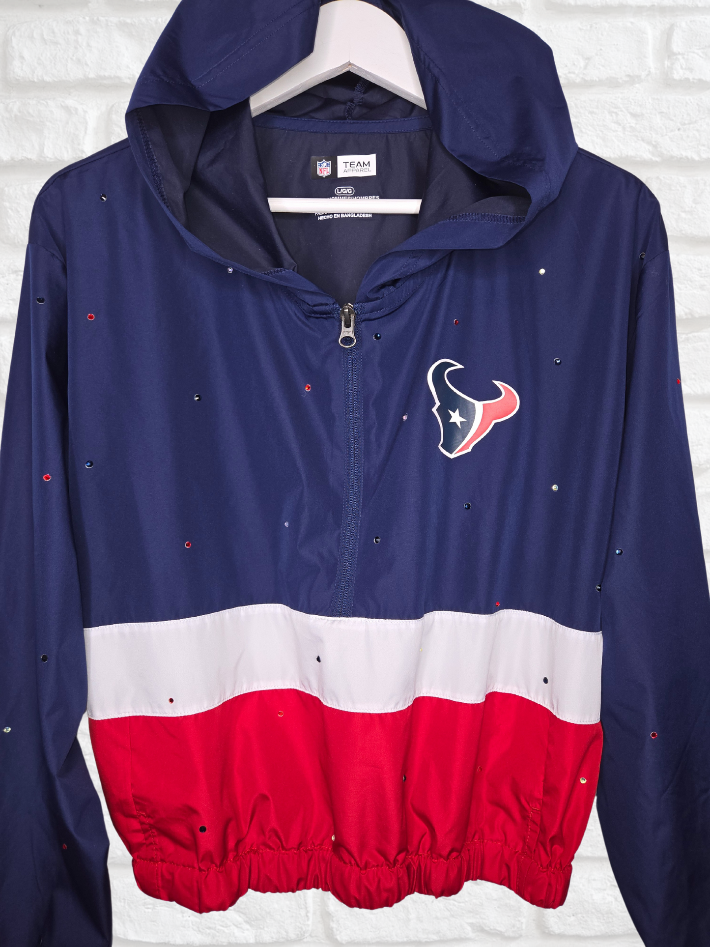 Houston Texans Crop Pullover Windbreaker