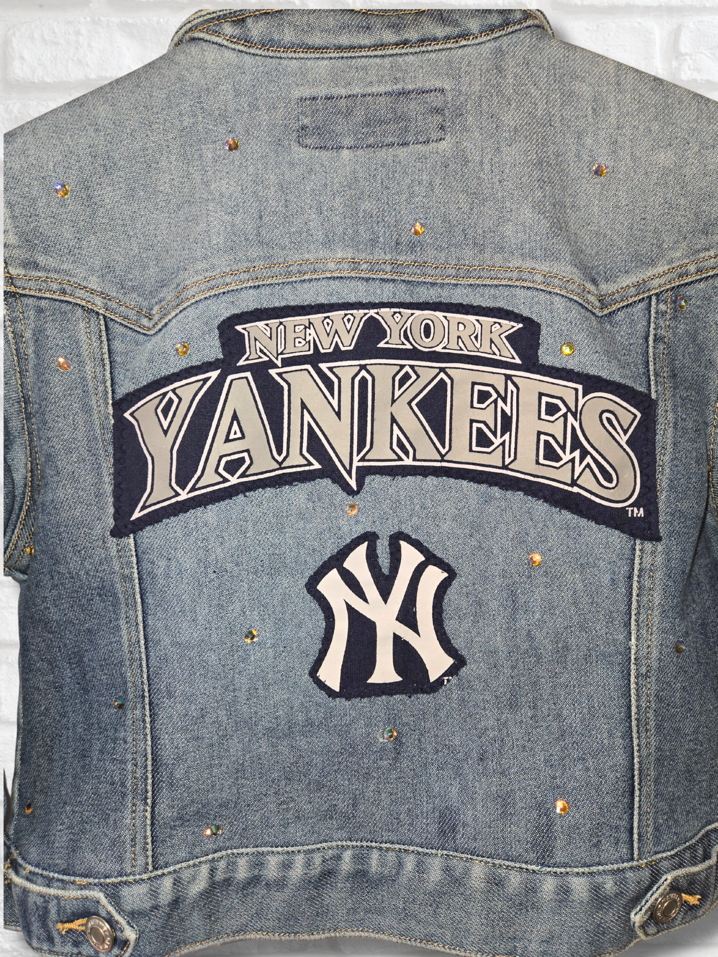 New York Yankees Denim Crop Jacket