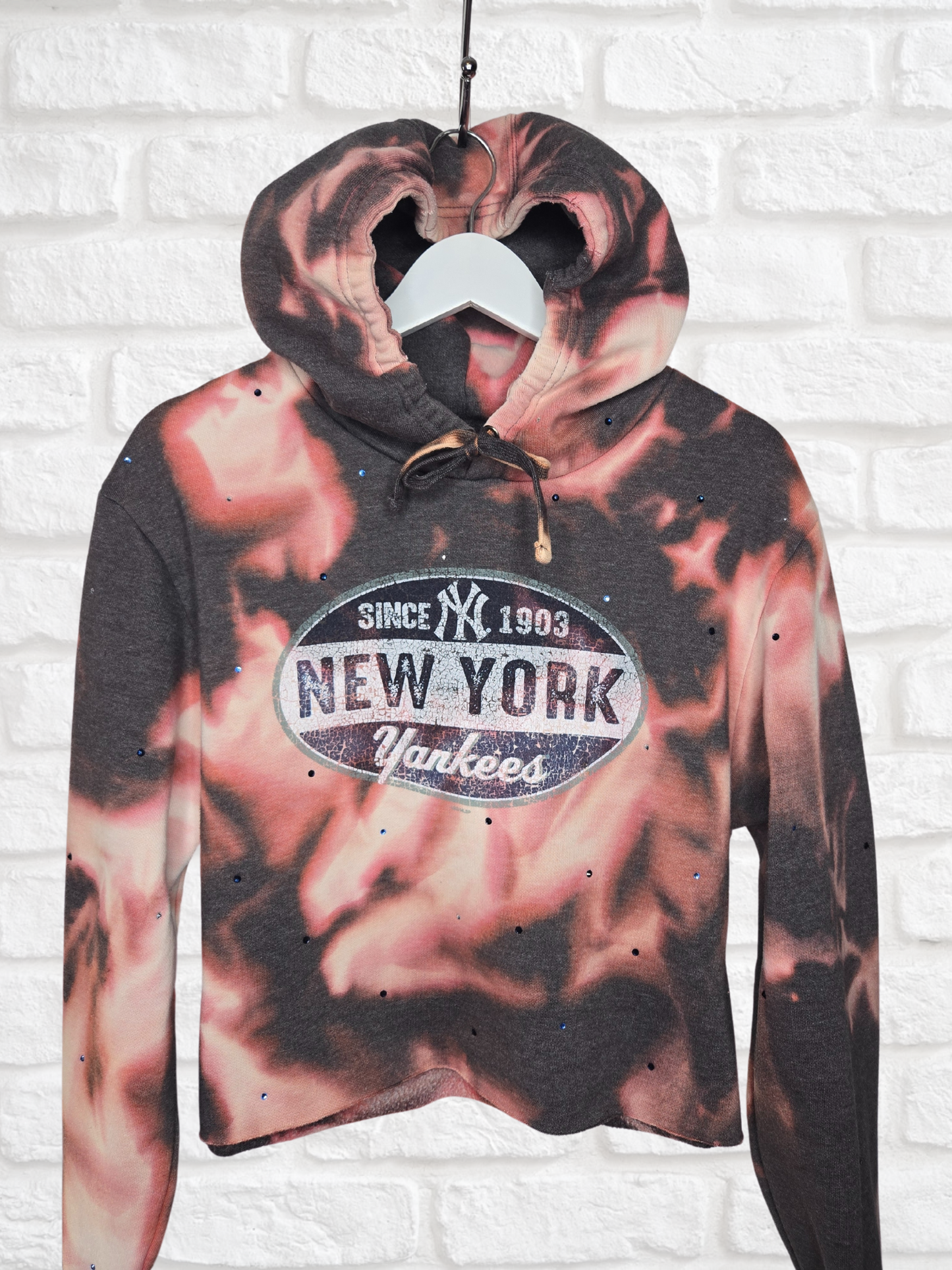 New York Yankees Crop Hoodie