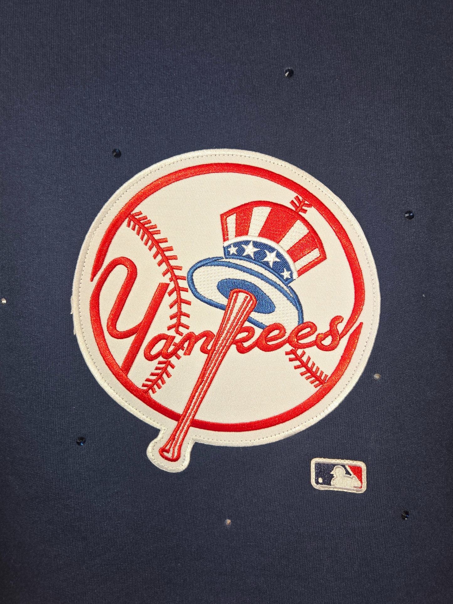 New York Yankees Crop Zip-Up Sweatshirt
