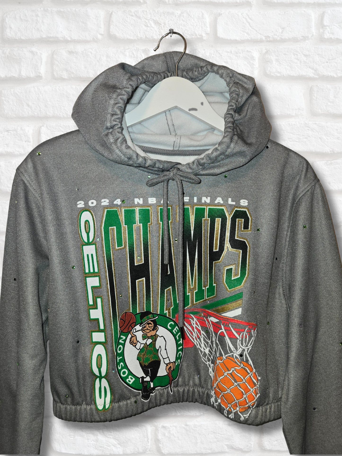 Boston Celtics Crop Hoodie