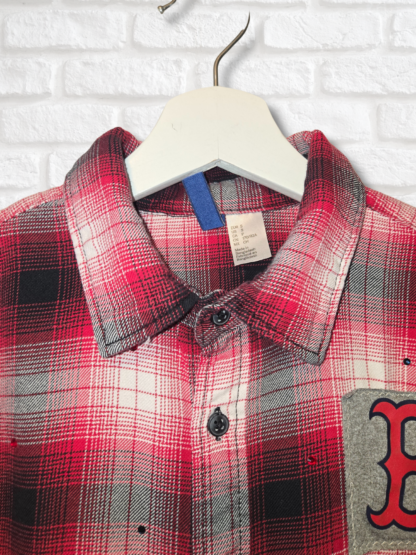 Boston Red Sox Crop Flannel