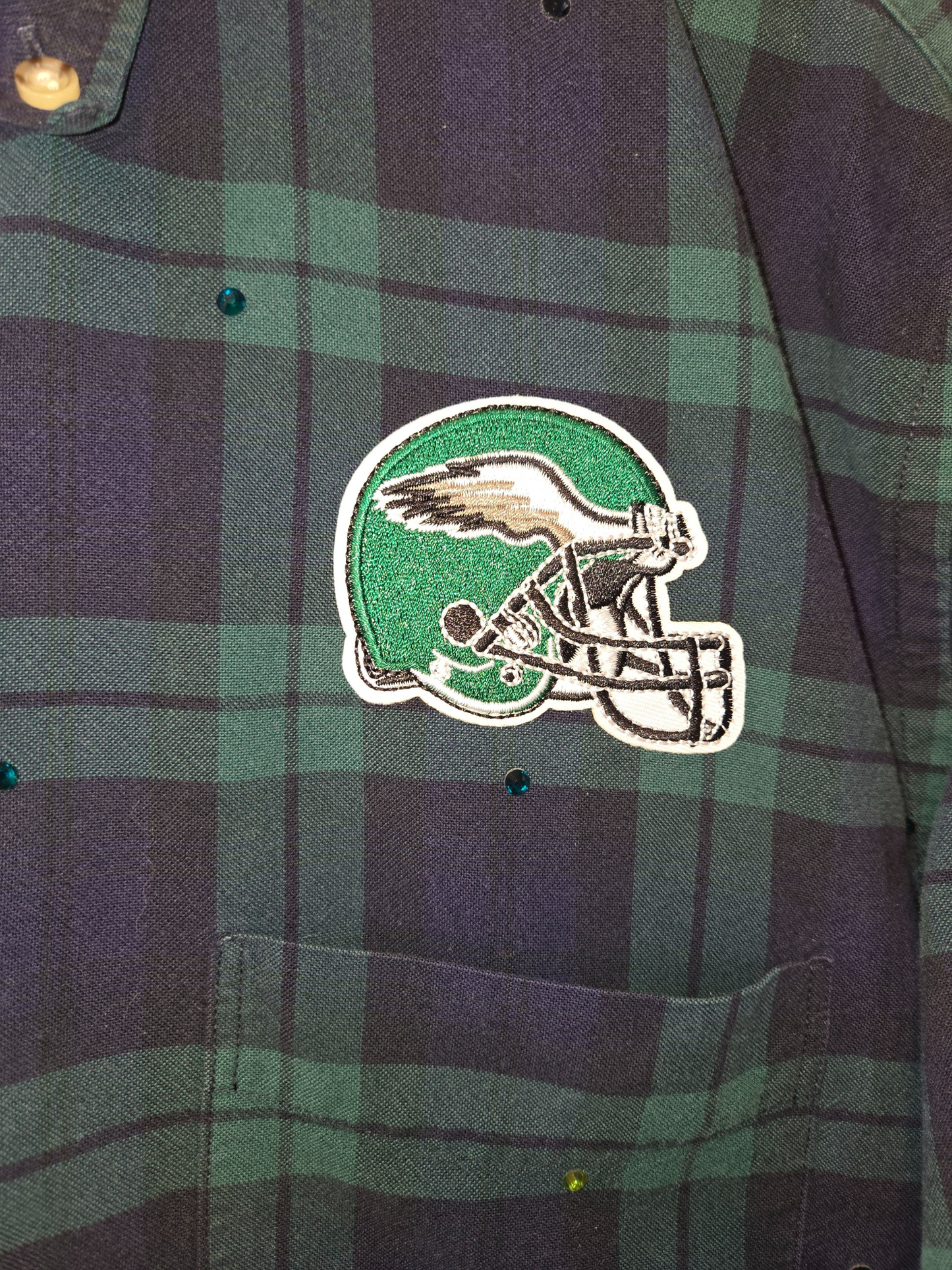 Philadelphia Eagles Crop Flannel