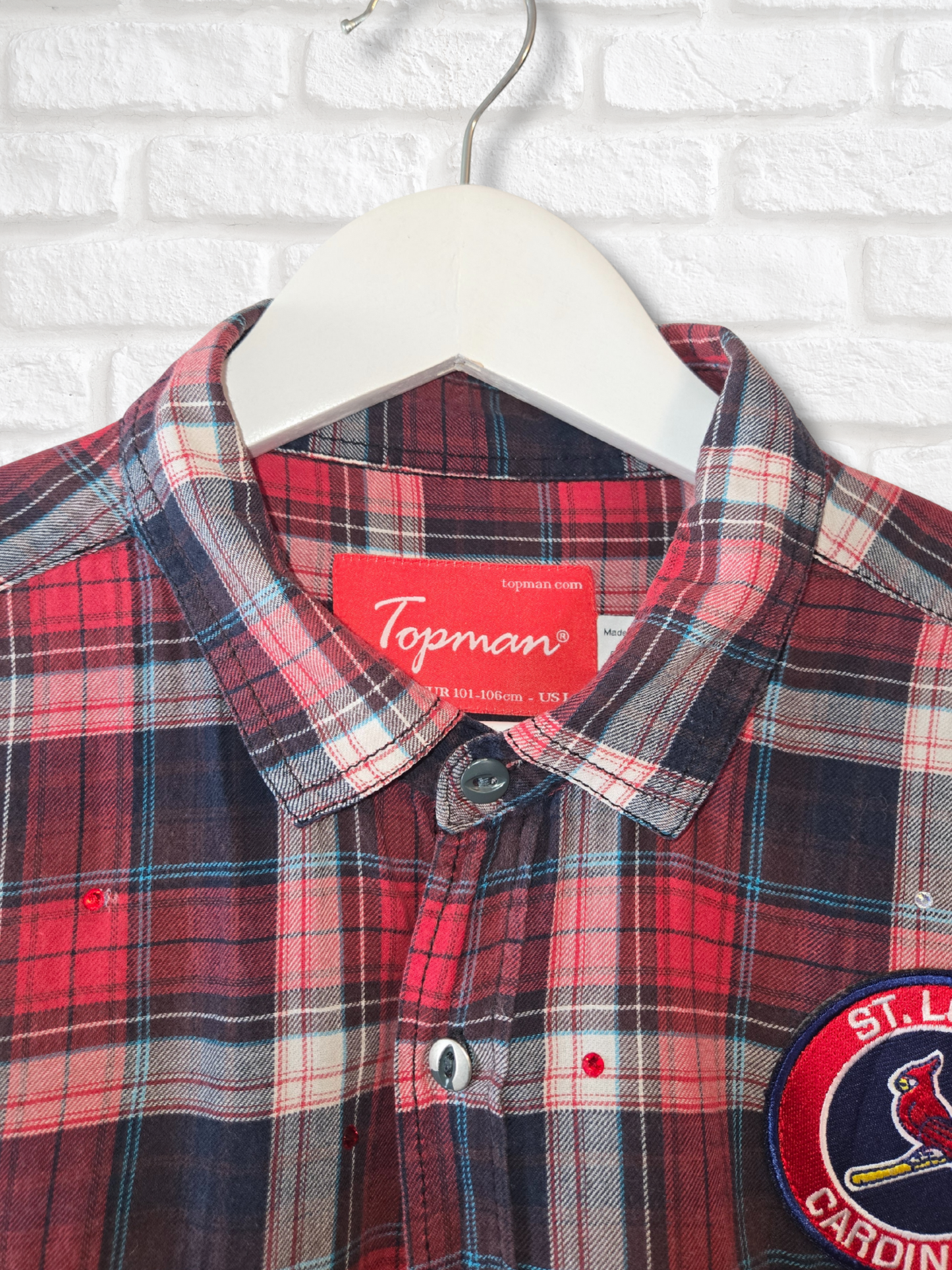 St. Louis Cardinals Rhinestone Crop Flannel