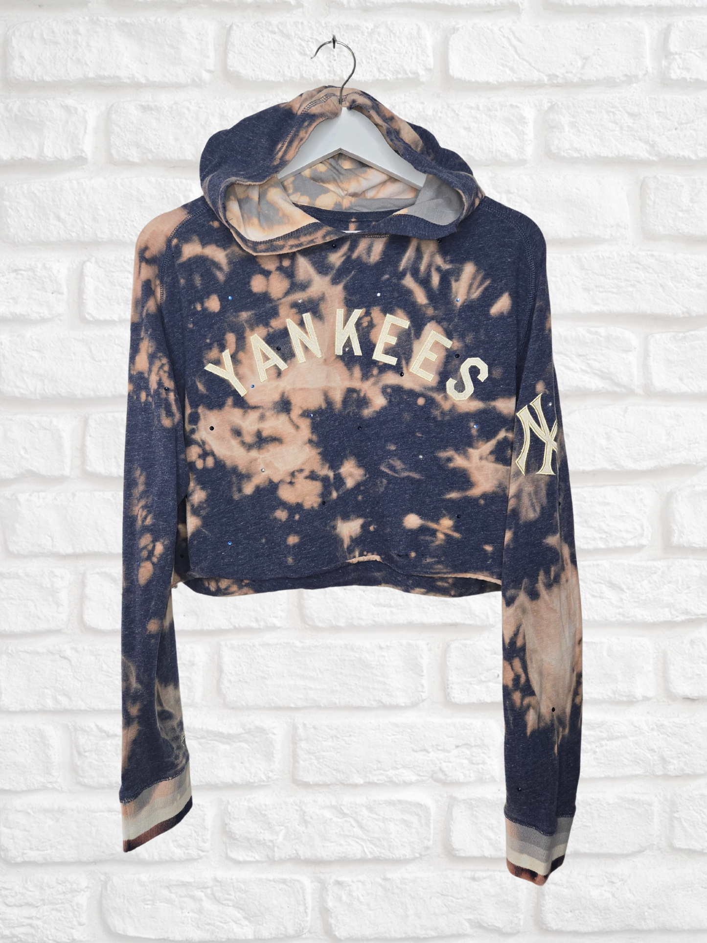 New York Yankees Crop Hoodie