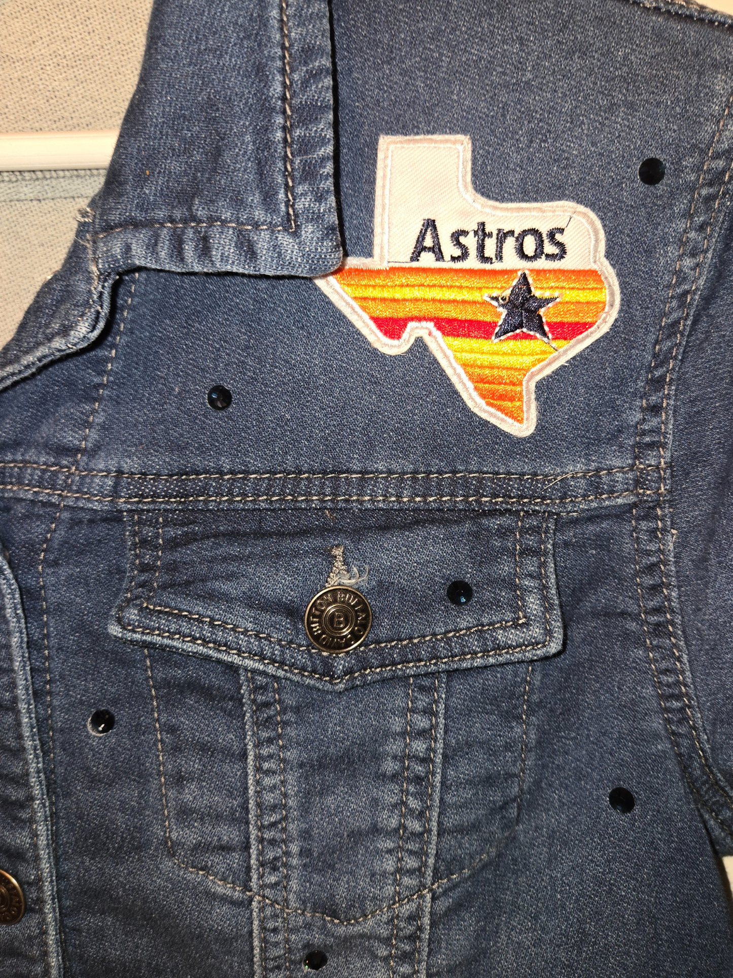 Houston Astros Rhinestone Crop Jacket