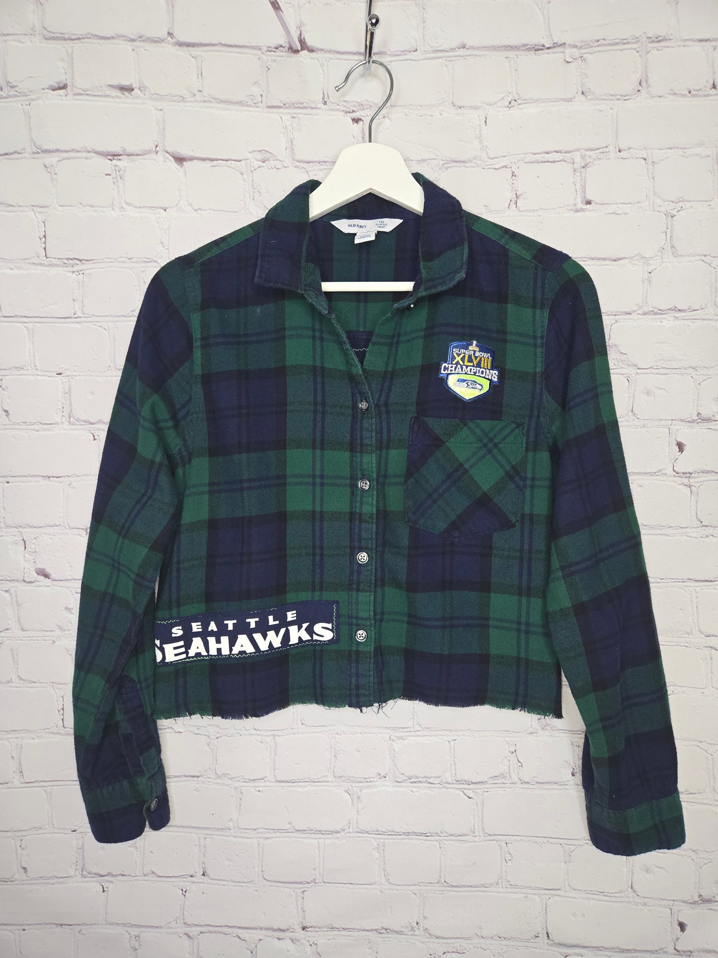 Seattle Seahawks Crop Flannel