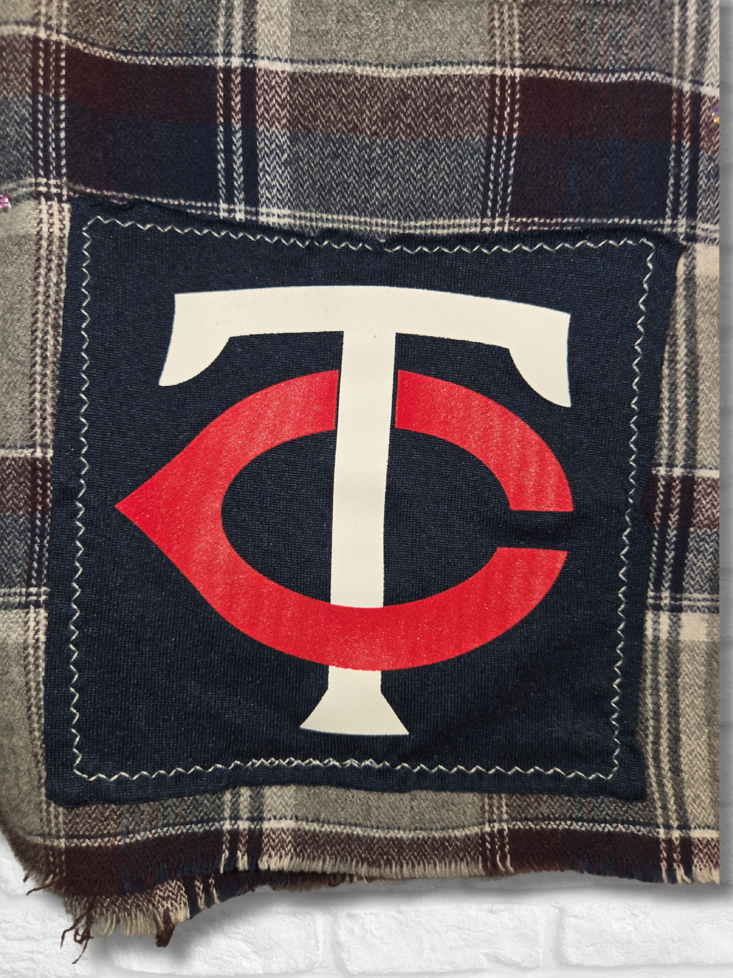 Minnesota Twins Rhinestone Crop Flannel
