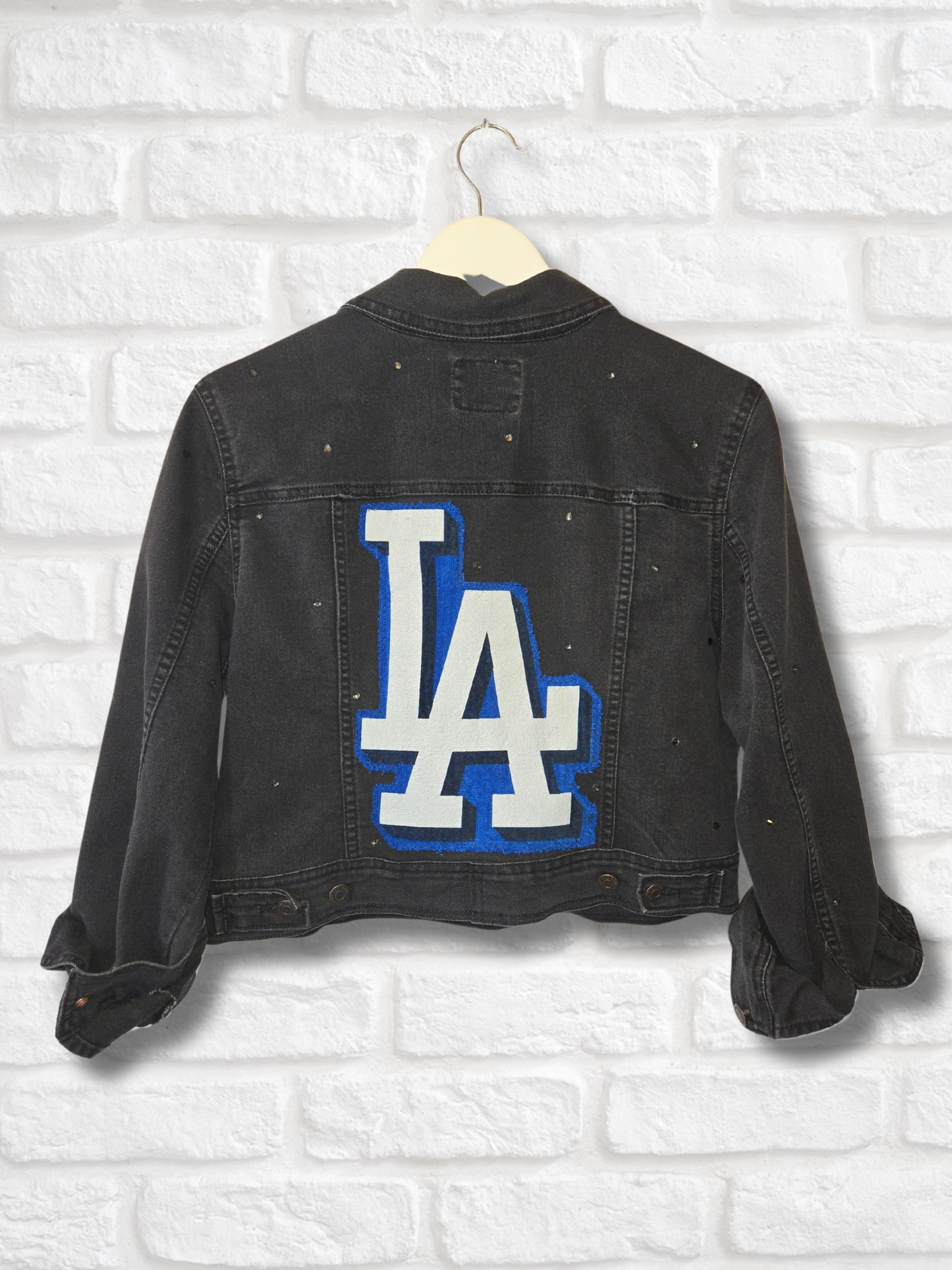 Los Angeles Dodgers Crop Denim Jacket