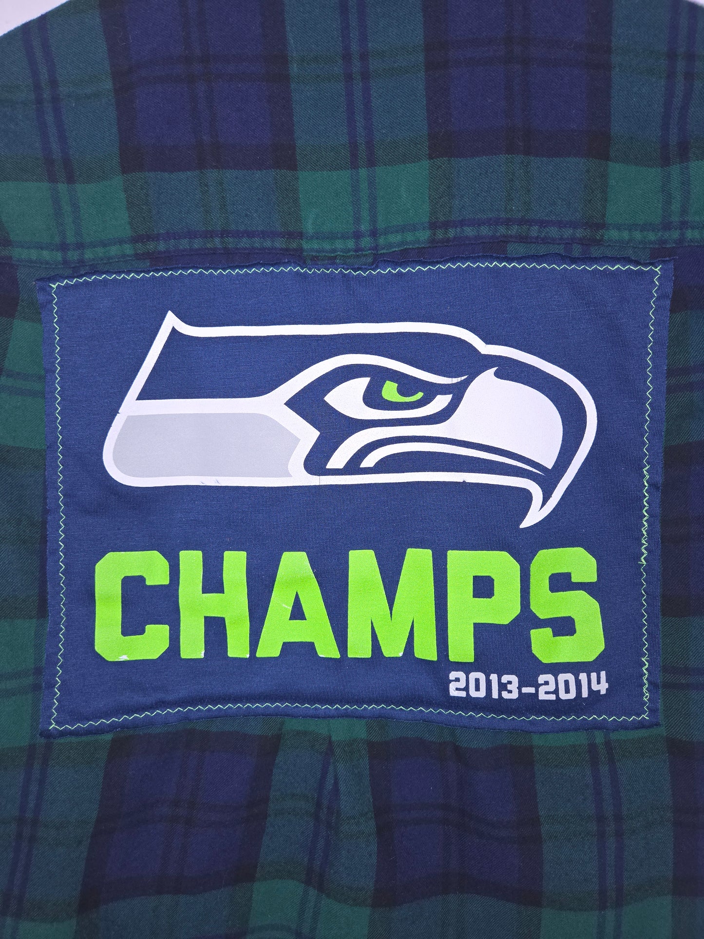 Seattle Seahawks Crop Flannel