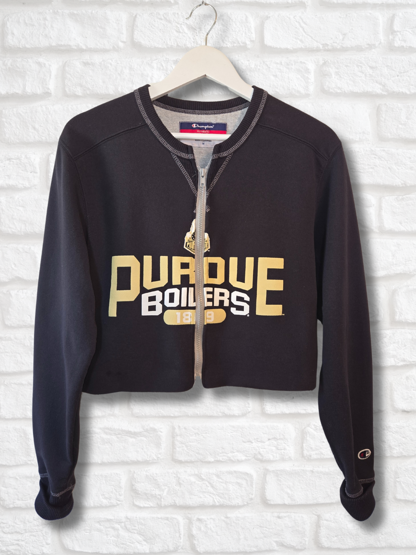 Purdue Boilermakers Crop Zip-Up Sweatshirt