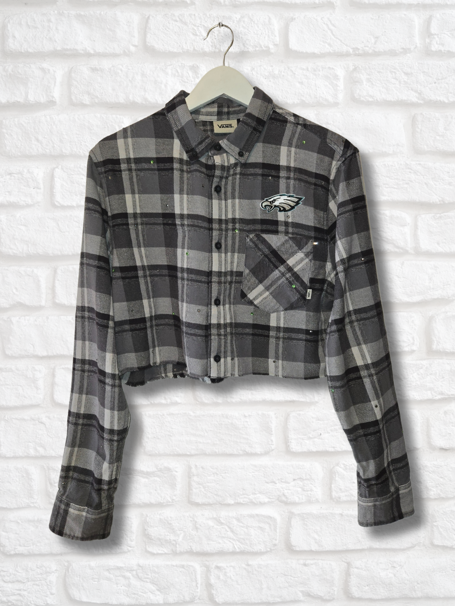Philadelphia Eagles Crop Flannel