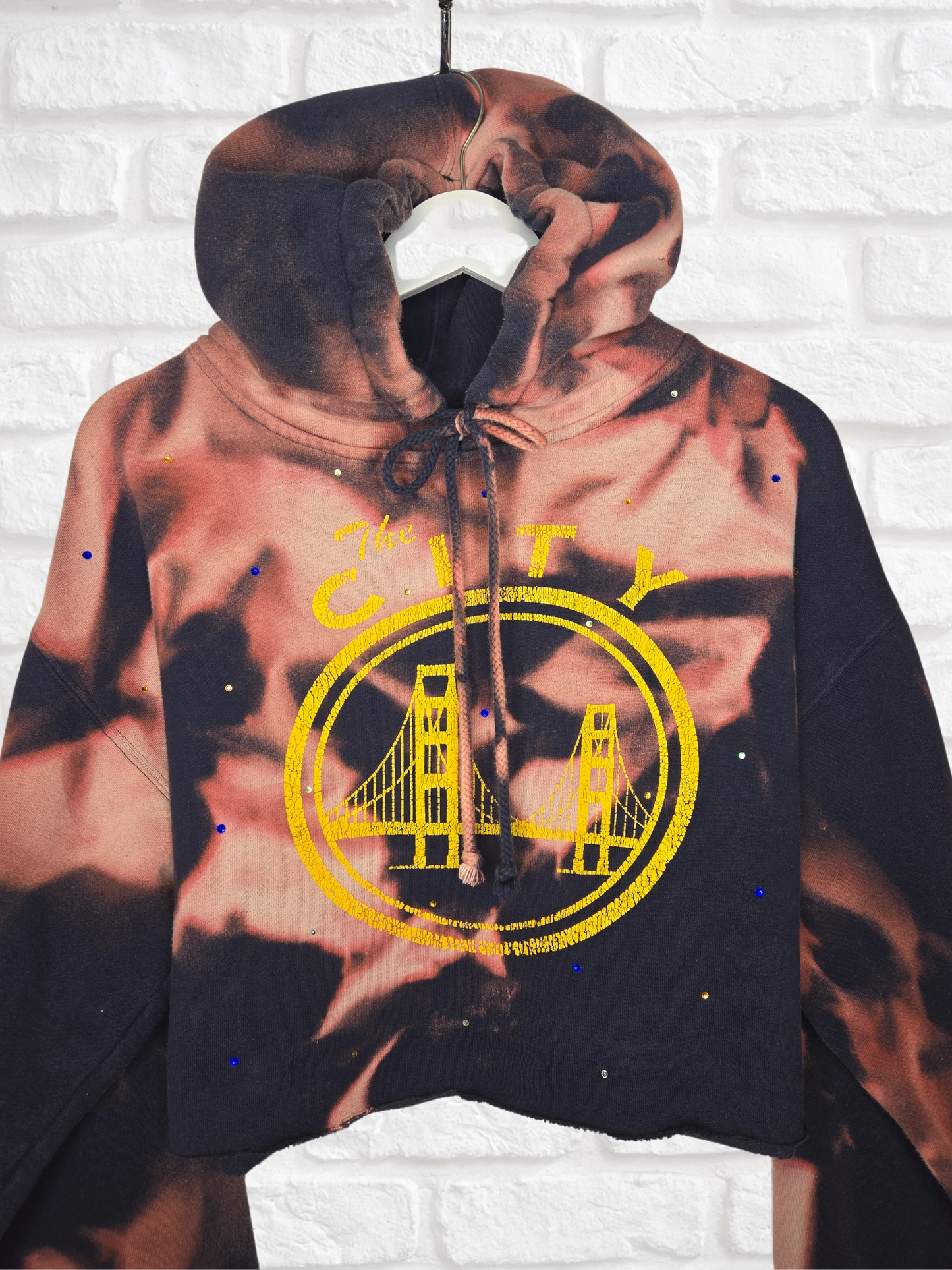 Golden State Warriors Crop Hoodie - Medium